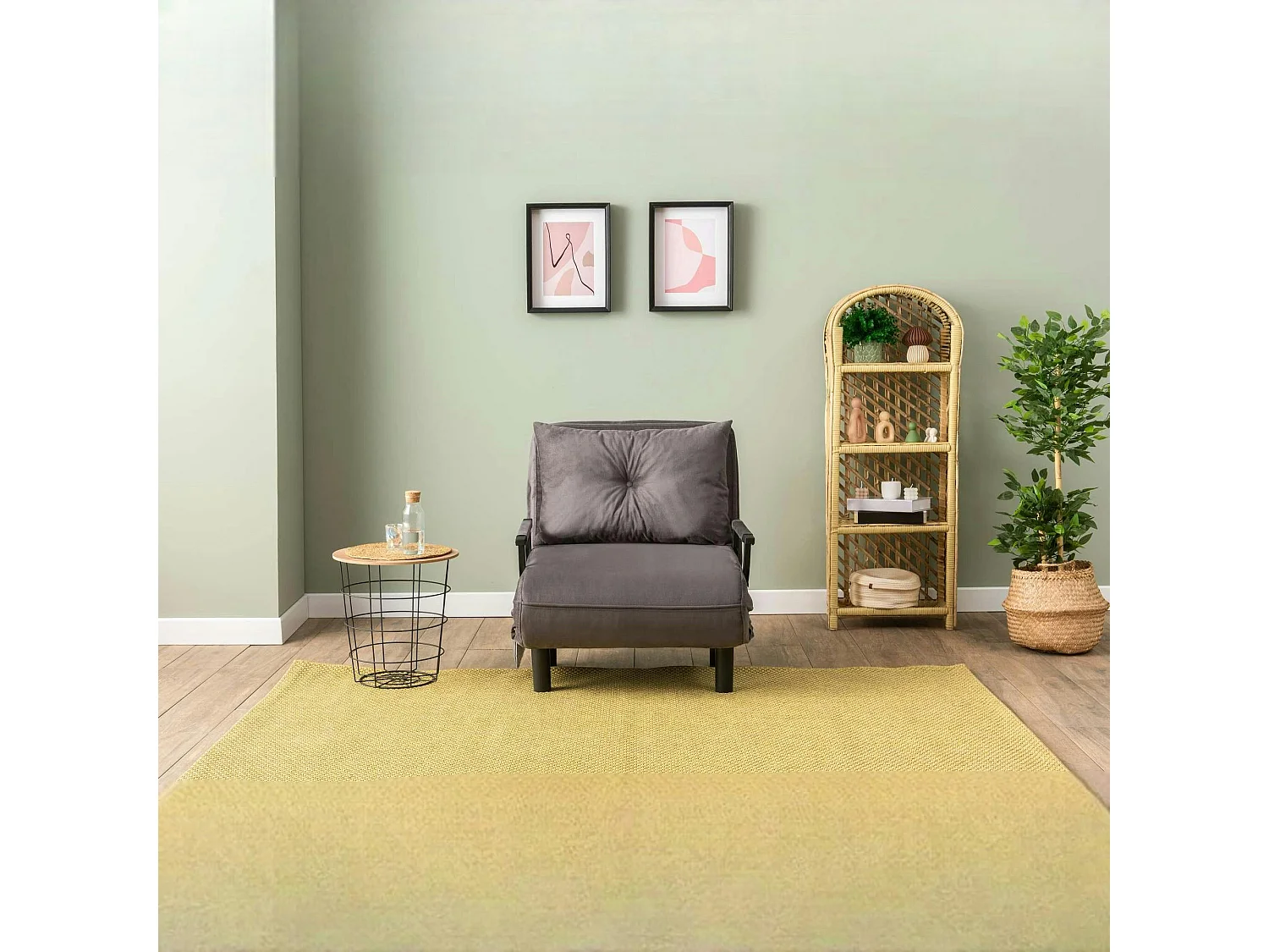 Fauteuil convertible gris inclinaison réglable 175 cm IBARRA