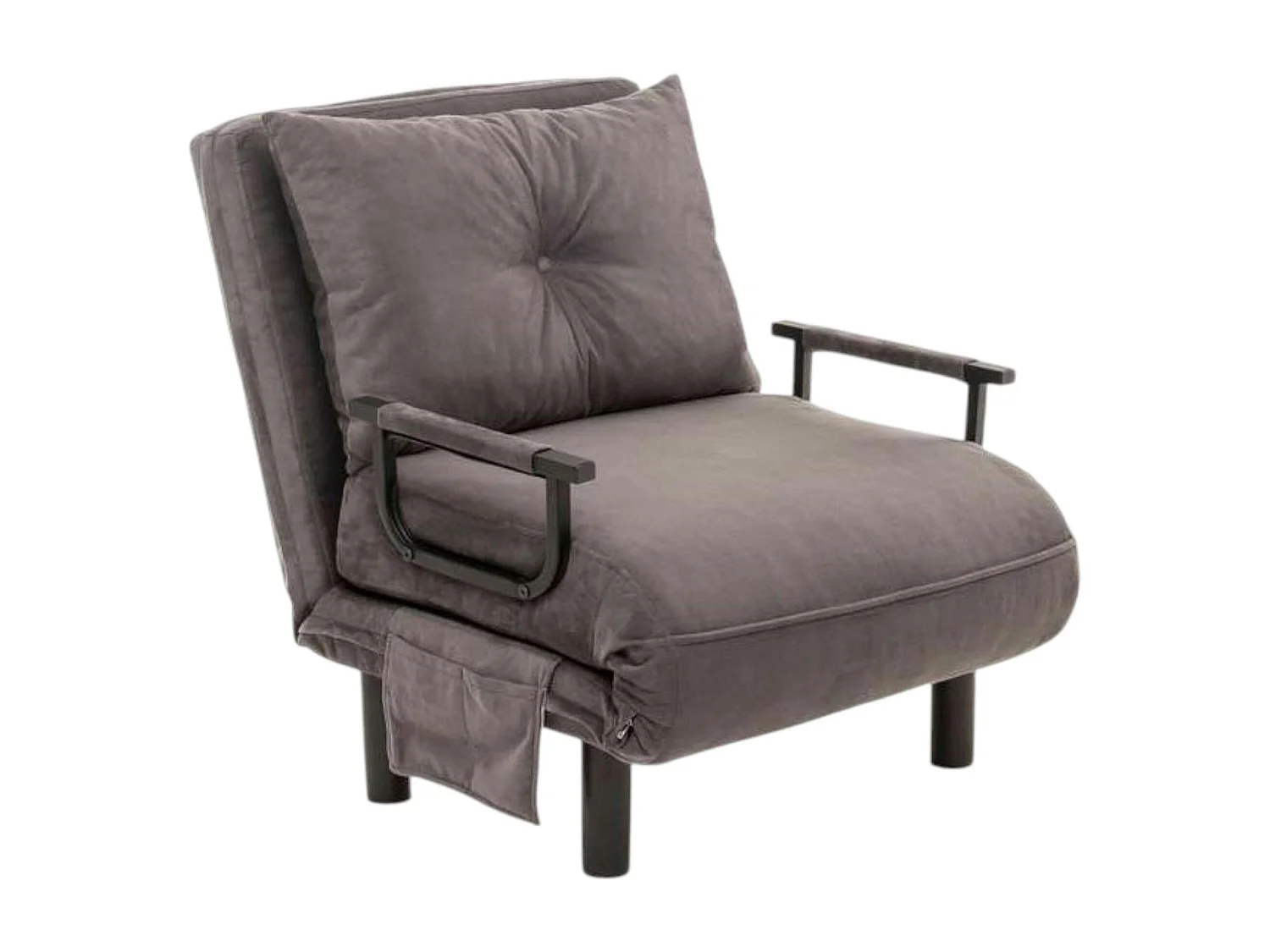 Fauteuil convertible gris inclinaison réglable 175 cm IBARRA