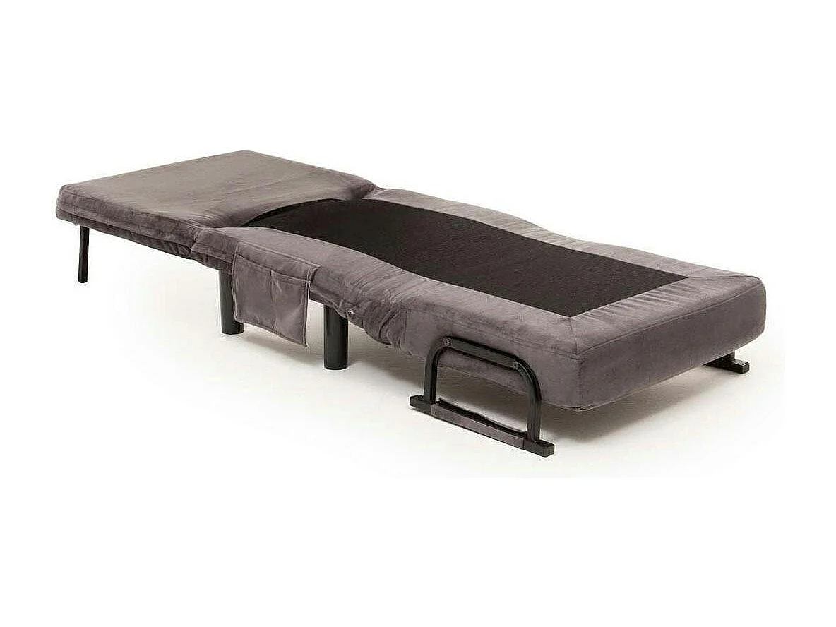 Fauteuil convertible gris inclinaison réglable 175 cm IBARRA