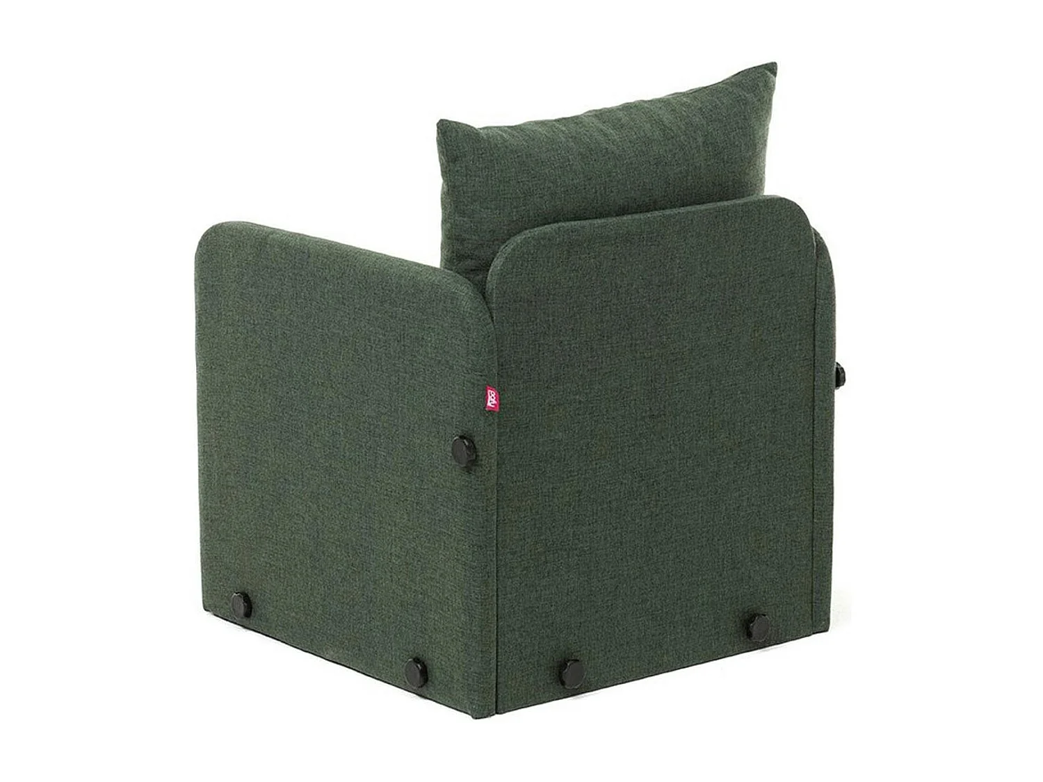 Fauteuil convertible vert foncé lin couchage 200 cm ORURO