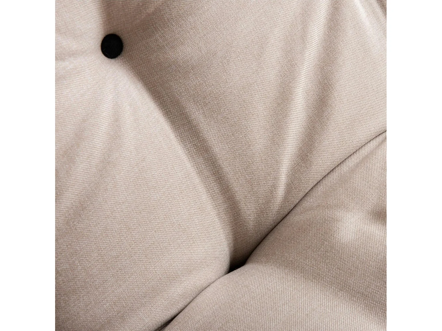 Fauteuil convertible banquette écru pieds chromés CUSCO