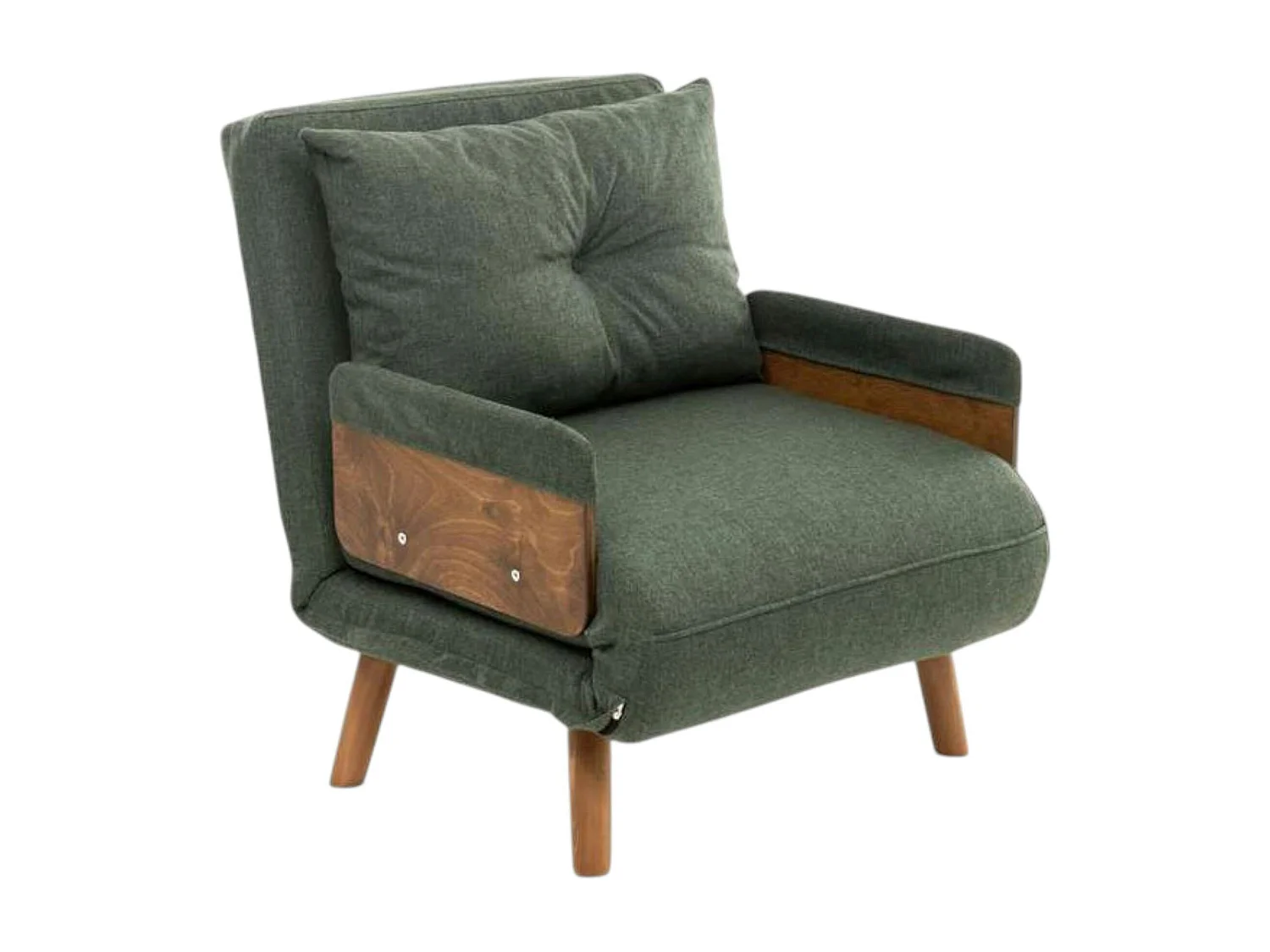 Fauteuil convertible vert 1 place couchage 190 cm LOJA