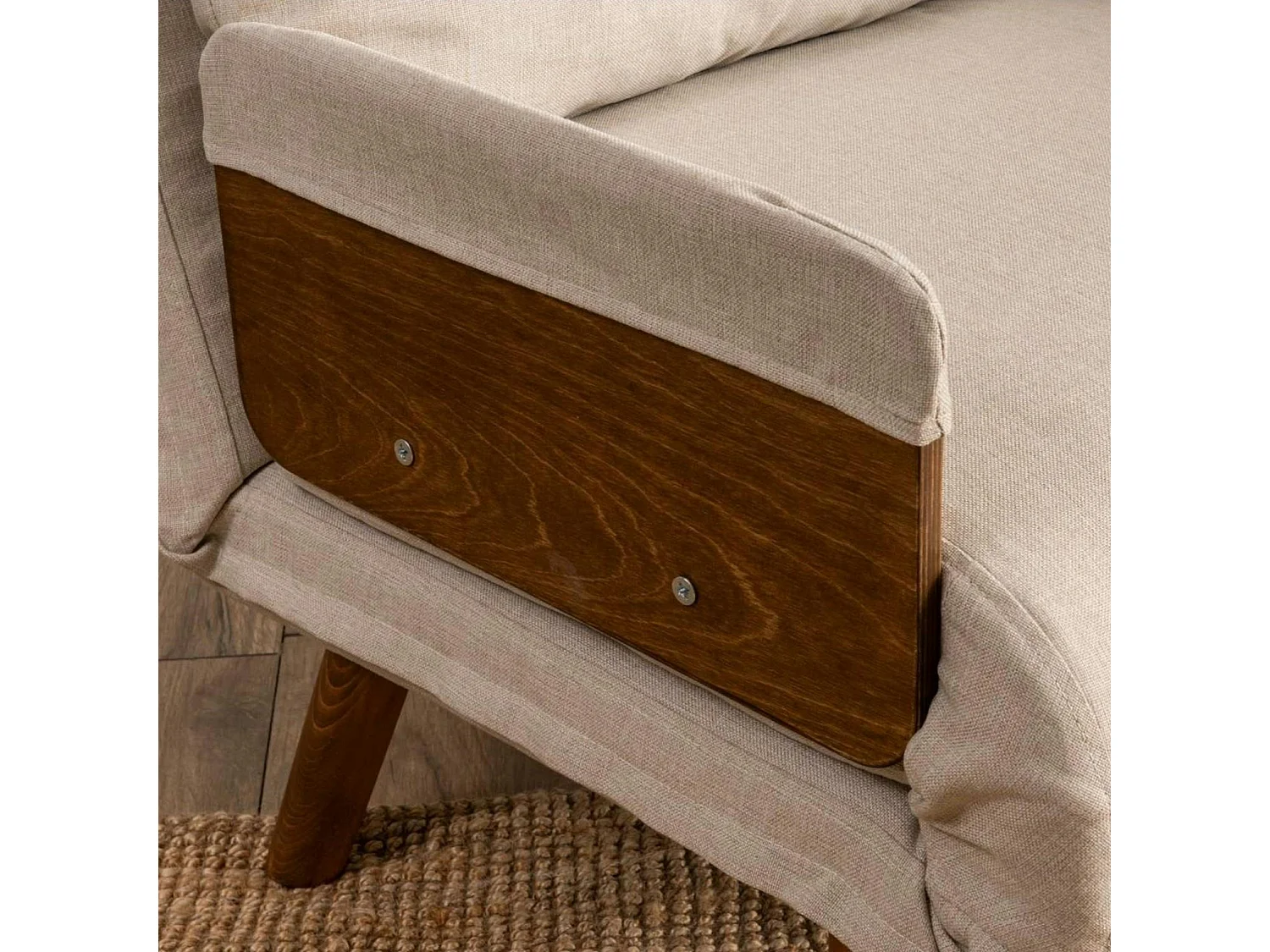 Fauteuil convertible écru 1 place couchage 190 cm LOJA