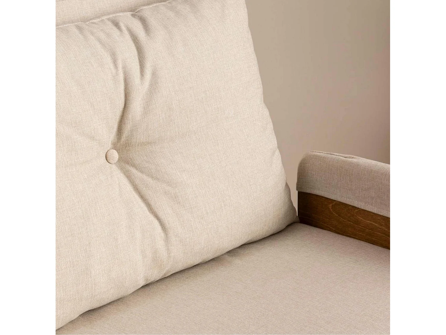 Fauteuil convertible écru 1 place couchage 190 cm LOJA