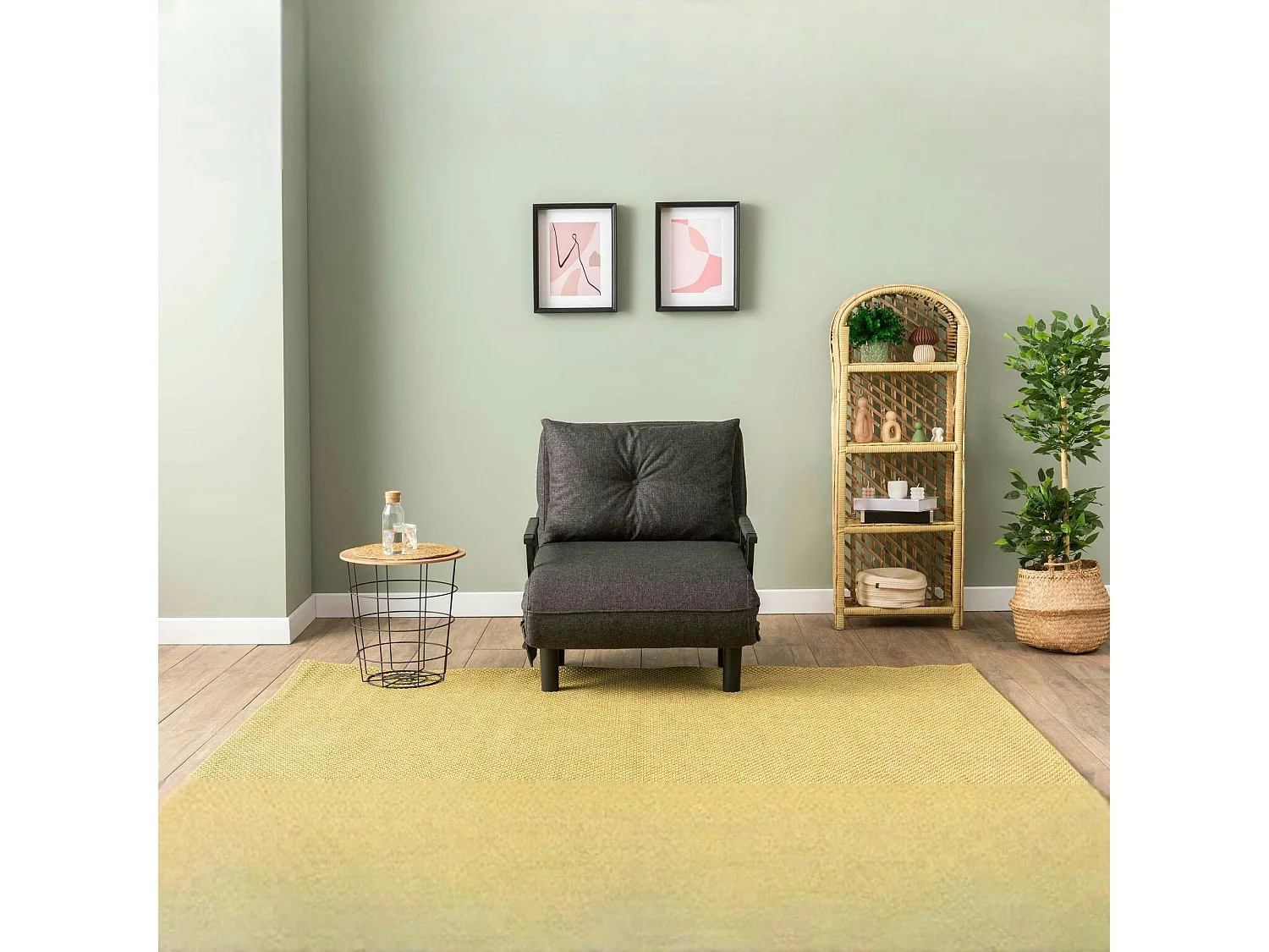 Fauteuil convertible anthracite couchage 175 cm IBARRA