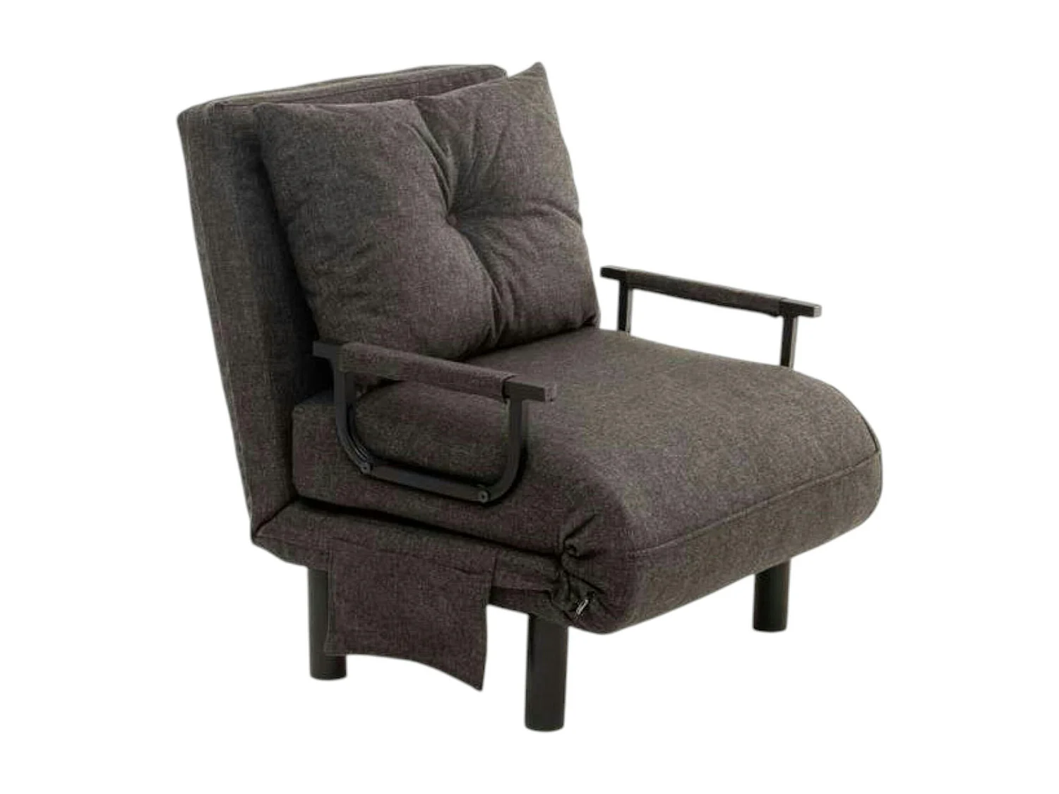 Fauteuil convertible anthracite couchage 175 cm IBARRA