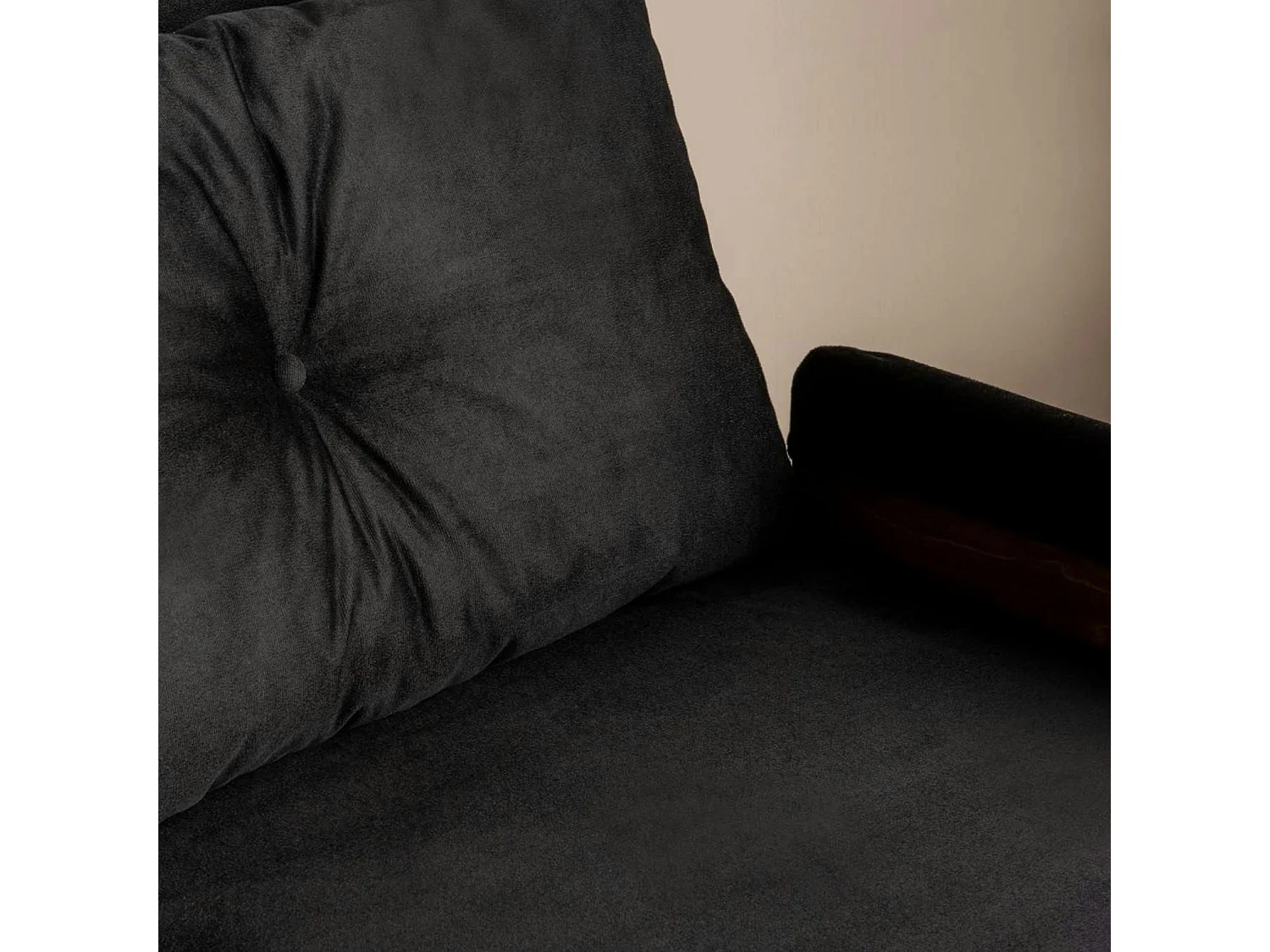 Fauteuil convertible noir 1 place couchage 190 cm LOJA