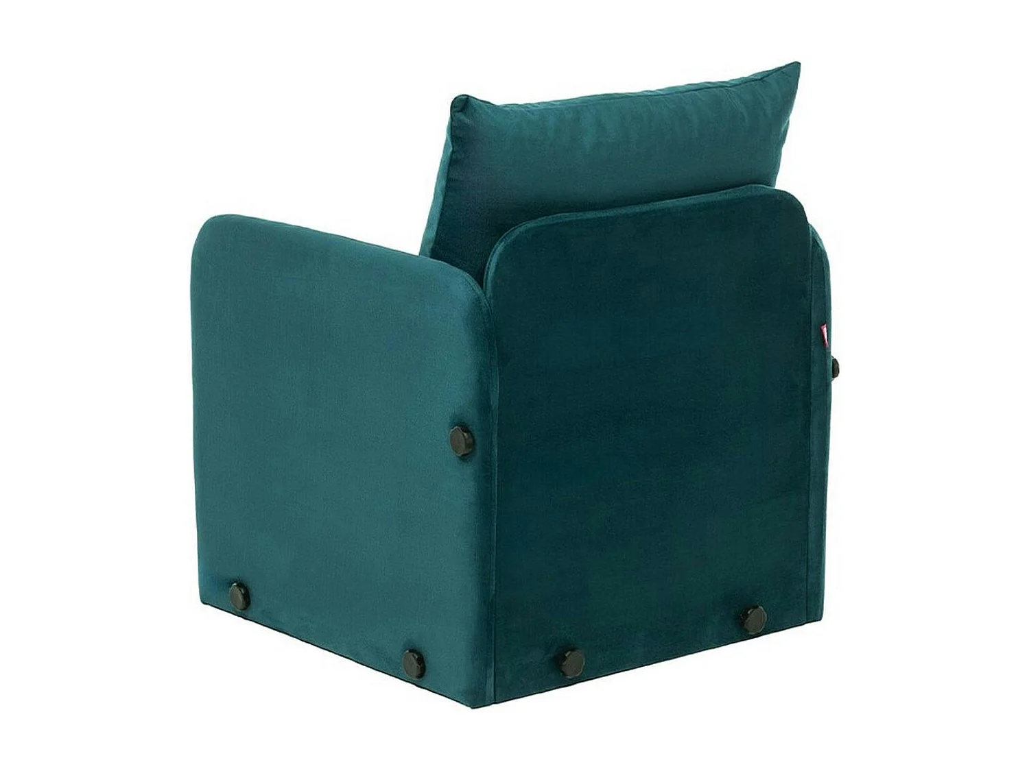 Fauteuil convertible velours bleu lagon couchage 200 cm ORURO
