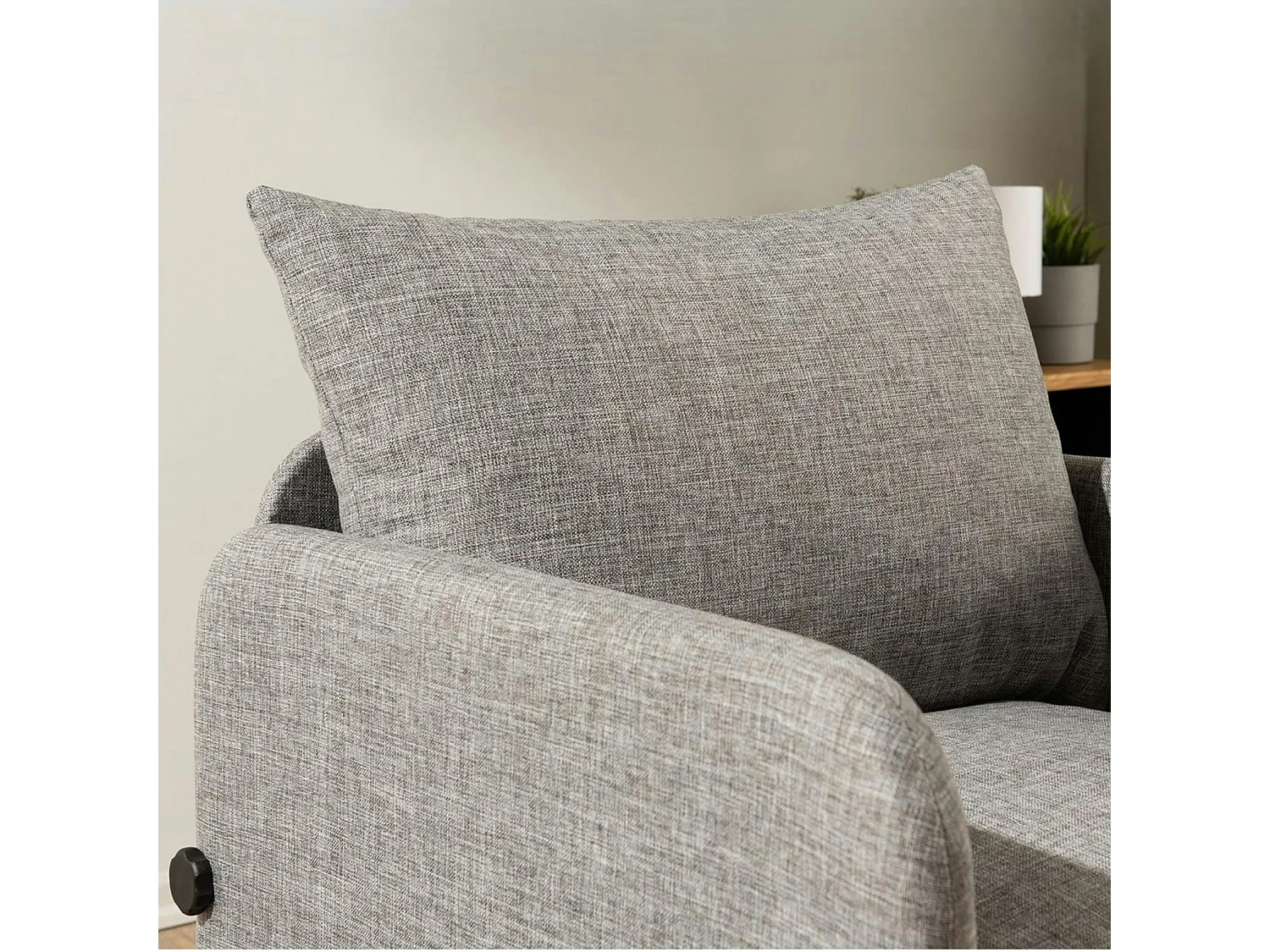 Fauteuil convertible gris lin 1 place couchage 200 cm ORURO