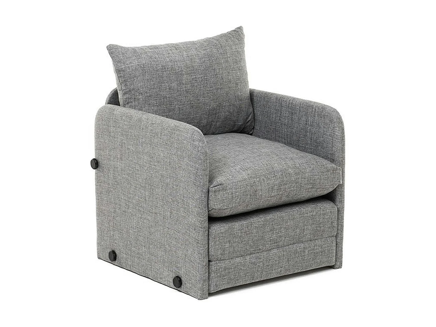 Fauteuil convertible gris lin 1 place couchage 200 cm ORURO