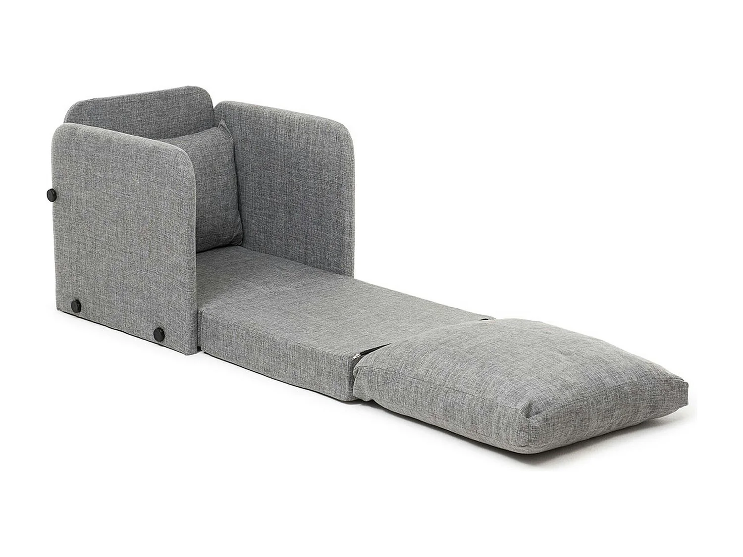 Fauteuil convertible gris lin 1 place couchage 200 cm ORURO