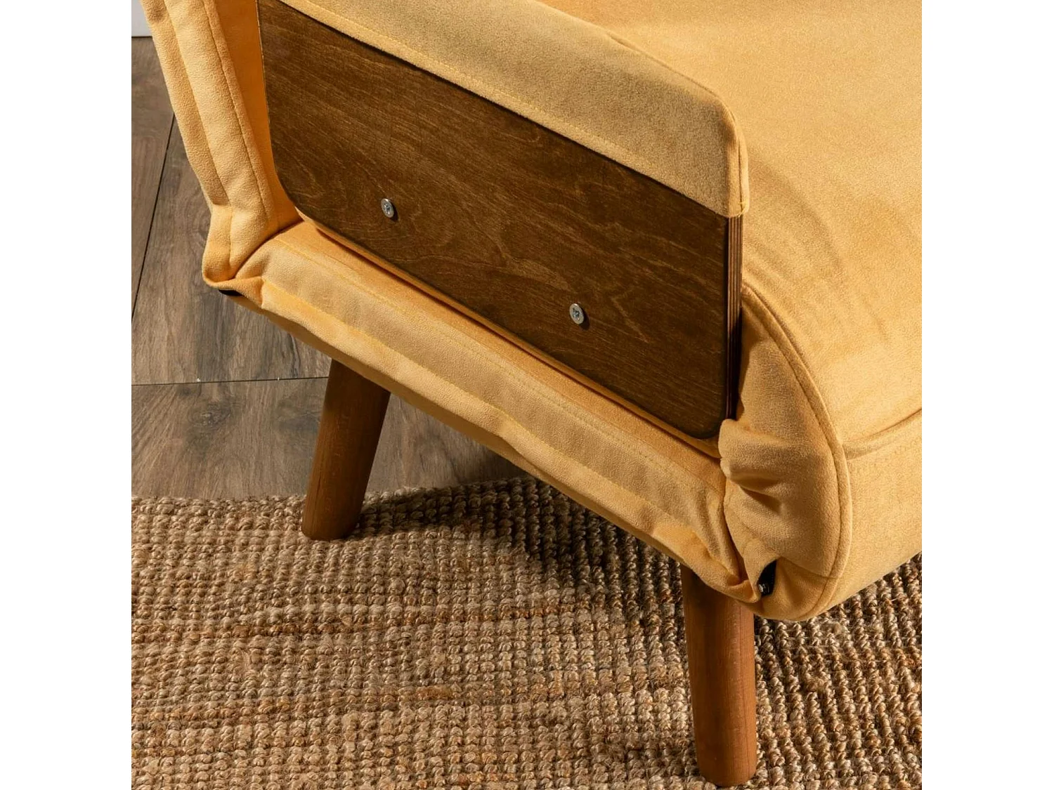 Fauteuil convertible jaune 1 place couchage 190 cm LOJA