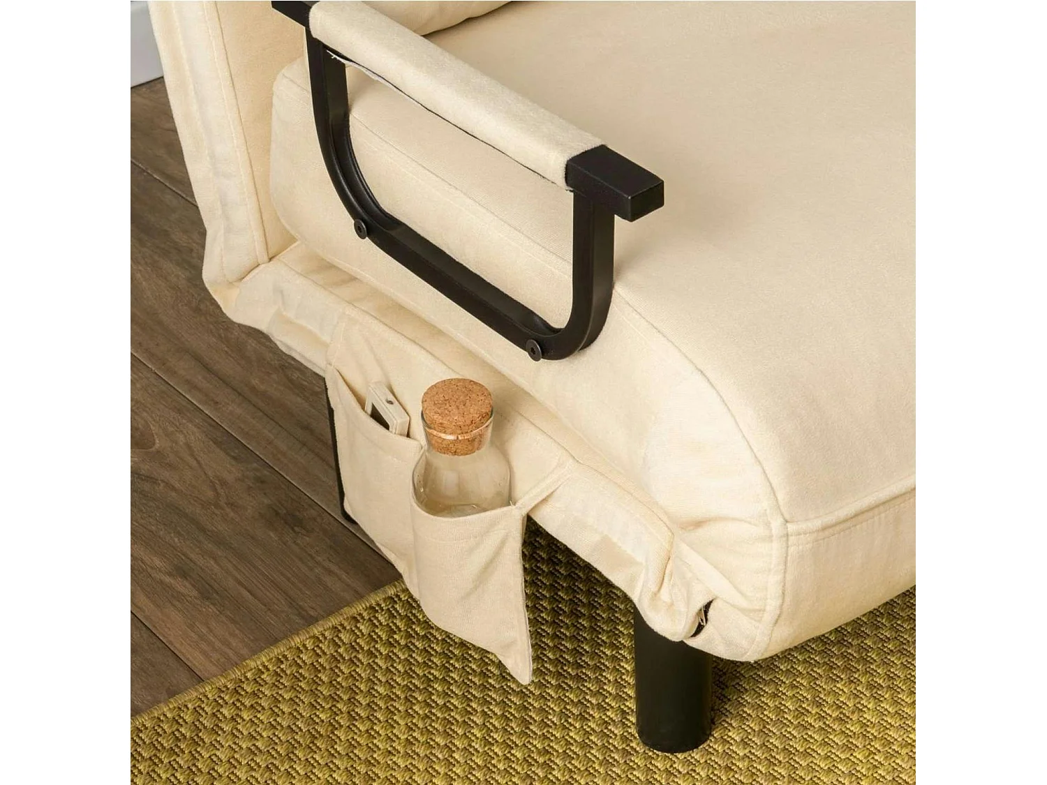 Fauteuil convertible écru inclinaison réglable 175 cm IBARRA