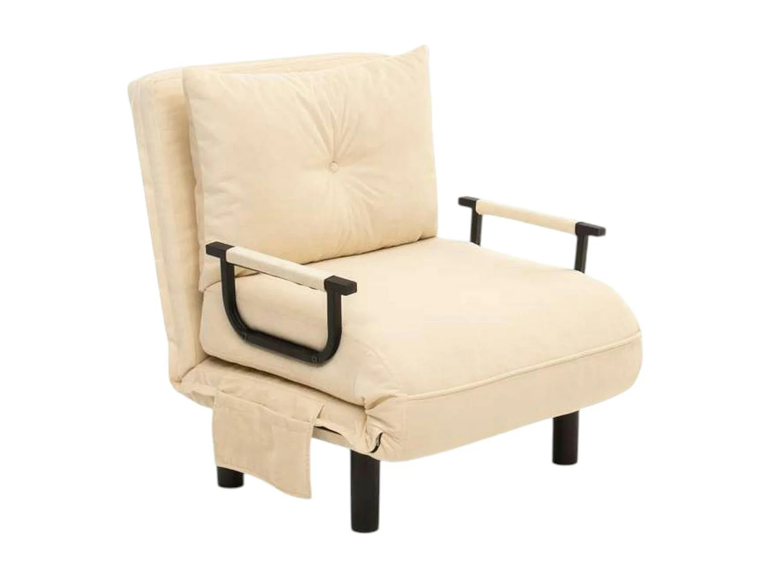 Fauteuil convertible écru inclinaison réglable 175 cm IBARRA