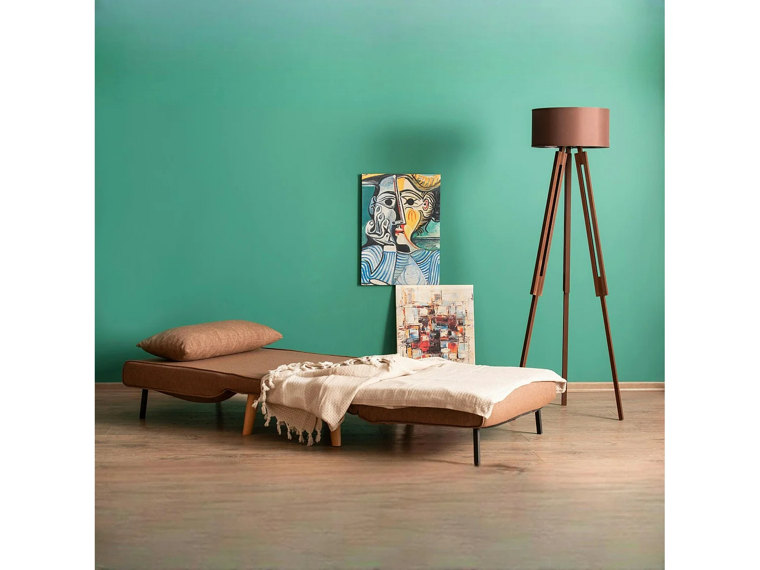 Fauteuil convertible marron, couchage 180 cm COPALA