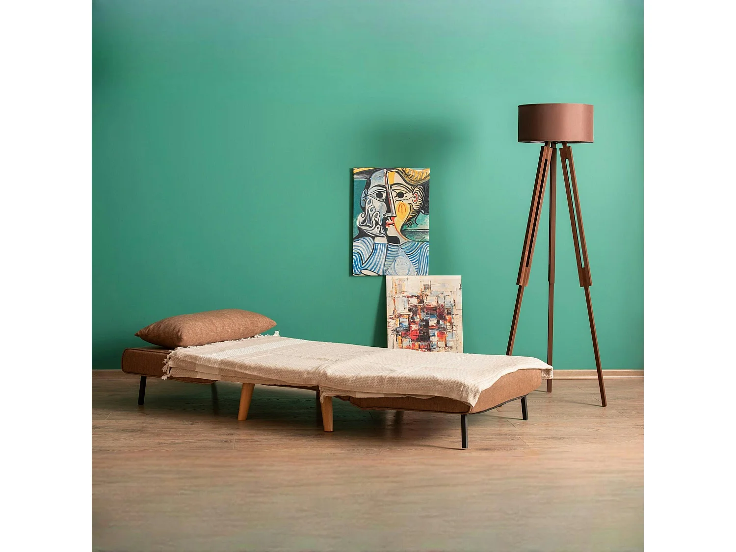 Fauteuil convertible marron, couchage 180 cm COPALA