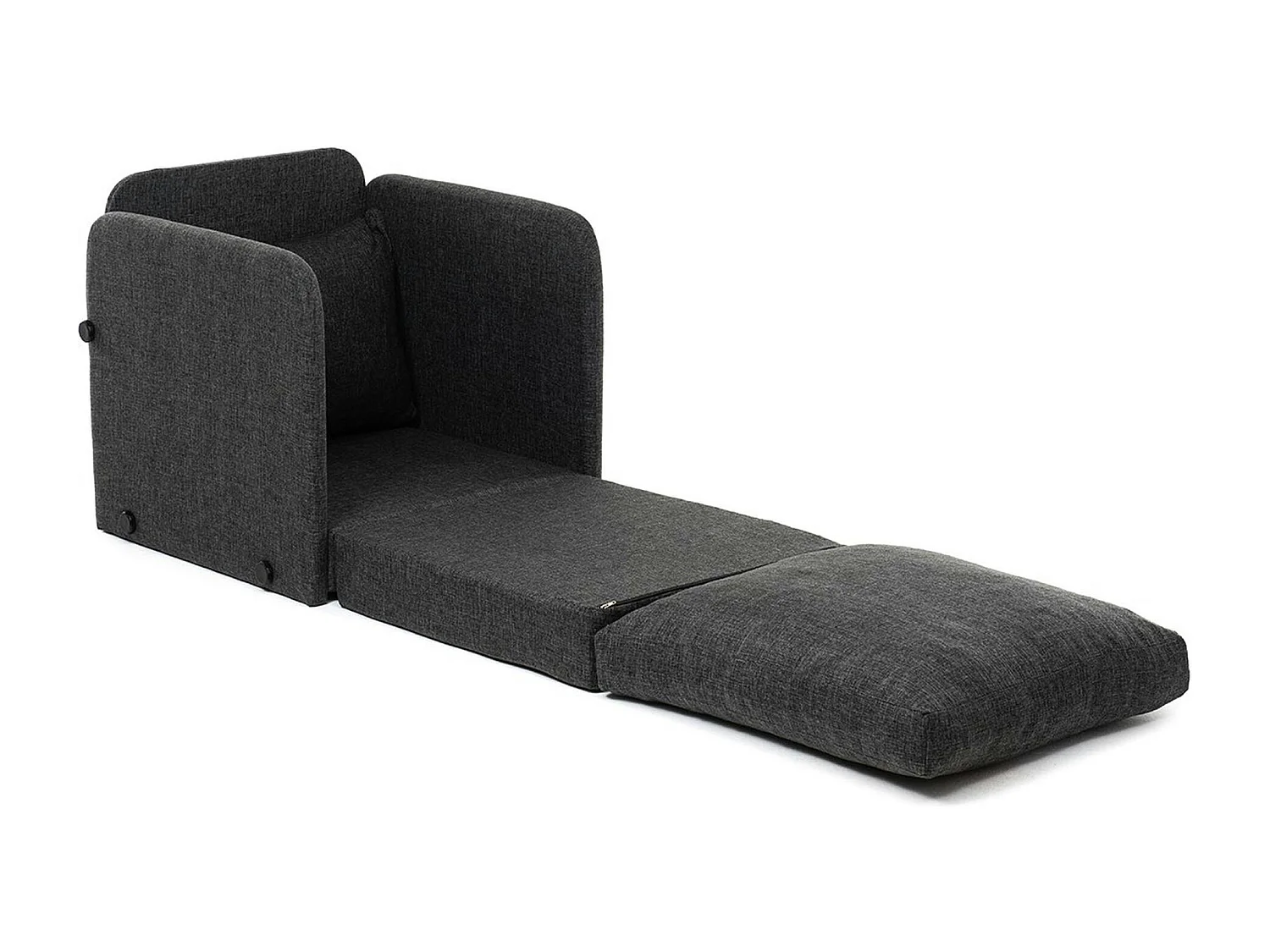 Fauteuil convertible gris foncé lin couchage 200 cm ORURO