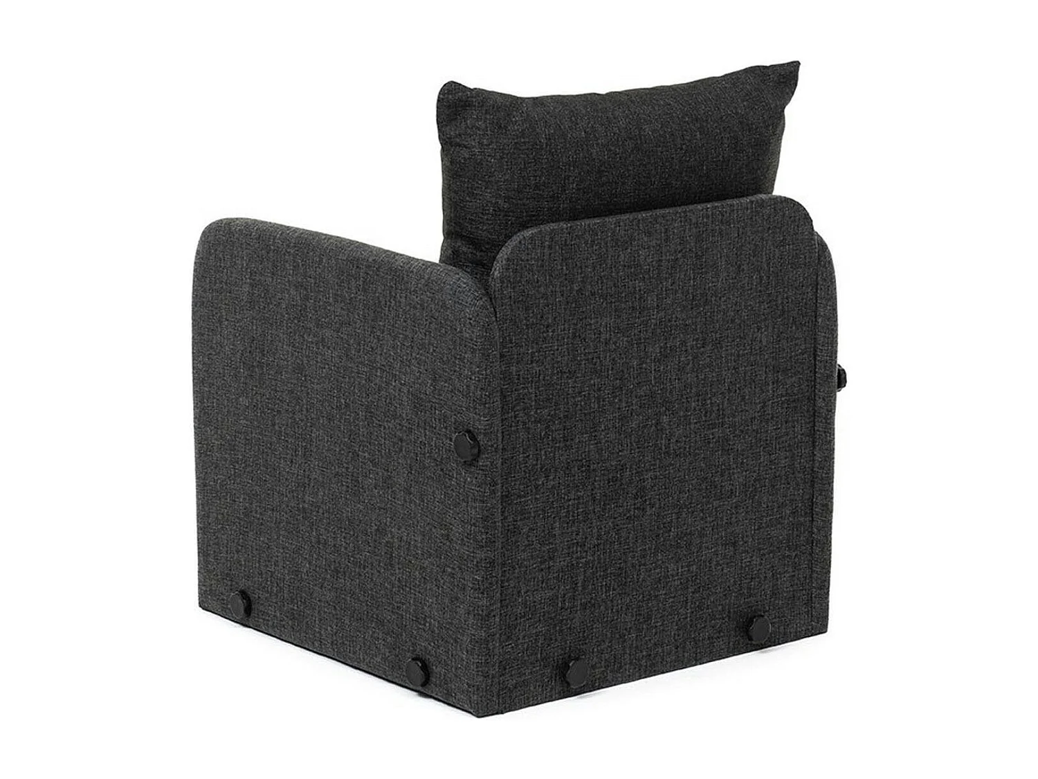 Fauteuil convertible gris foncé lin couchage 200 cm ORURO