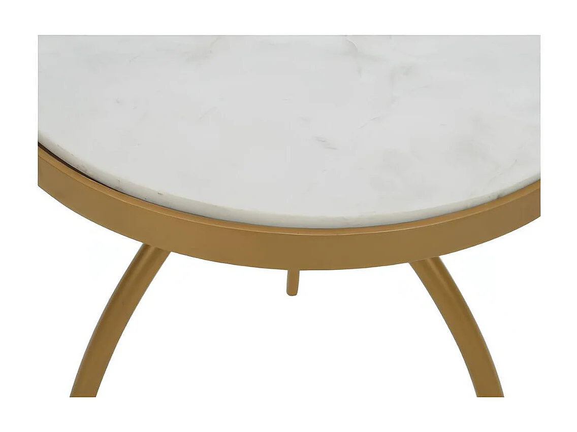 Bout de canapé design en marbre blanc DUOMO