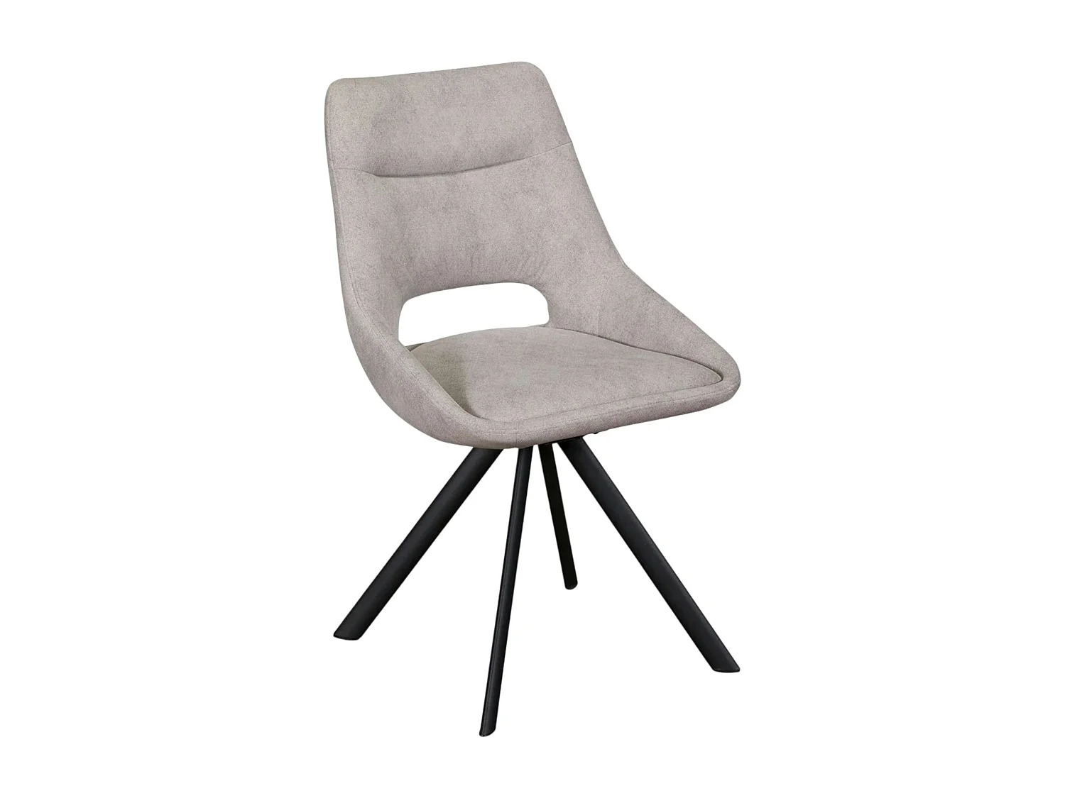 Chaise pivotante gris clair moderne (lot de 2) TREVI