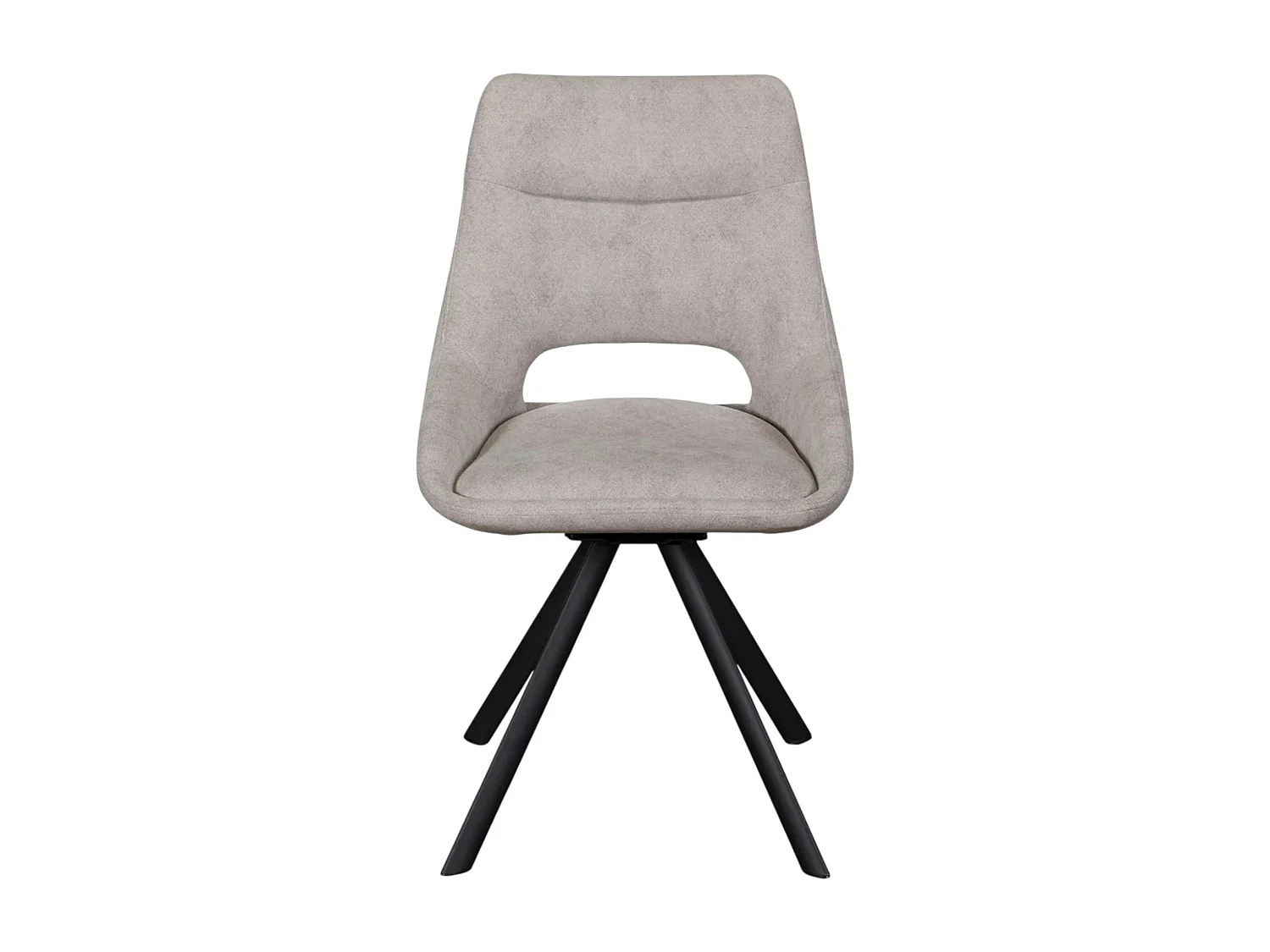 Chaise pivotante gris clair moderne (lot de 2) TREVI