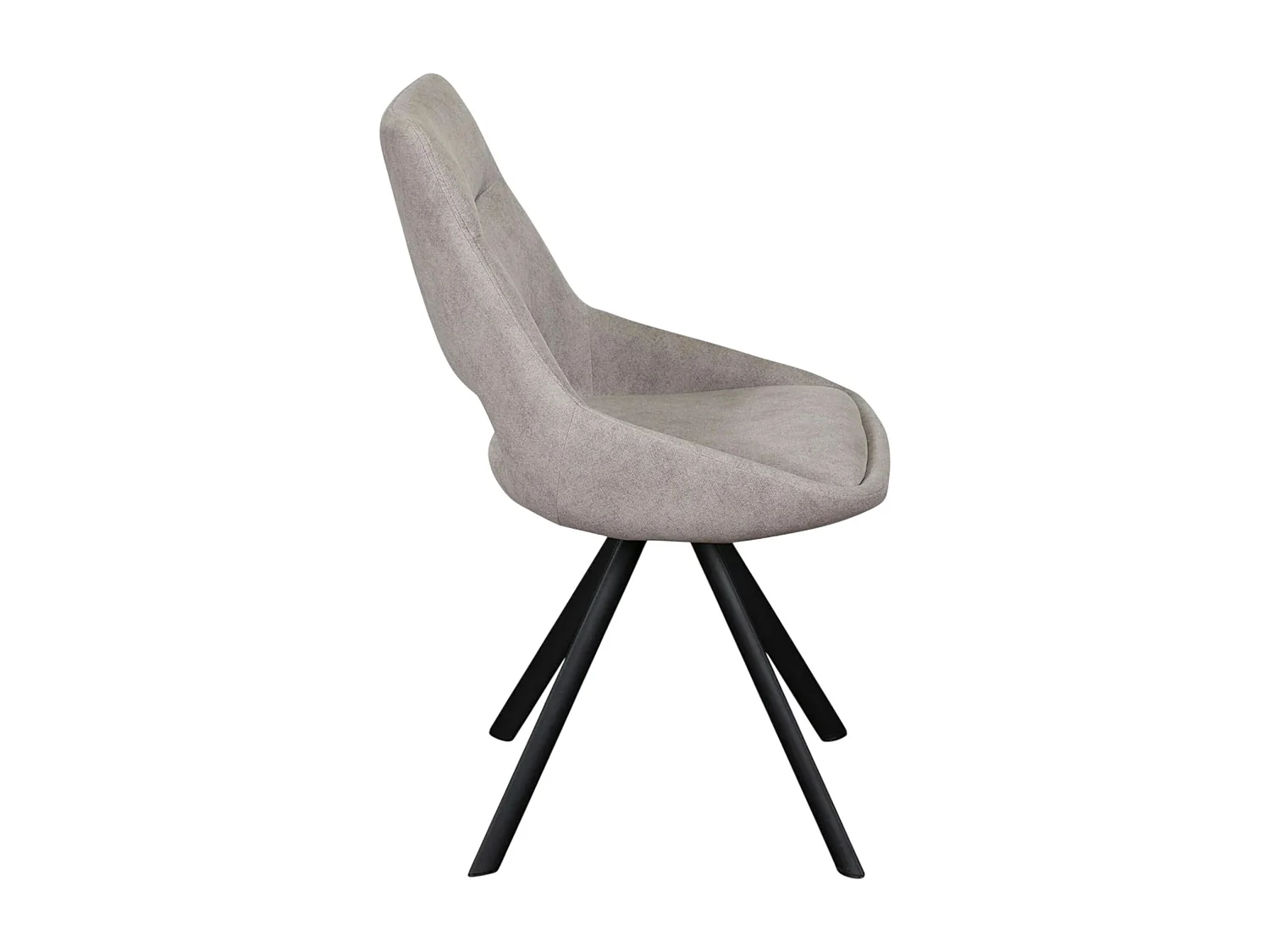 Chaise pivotante gris clair moderne (lot de 2) TREVI