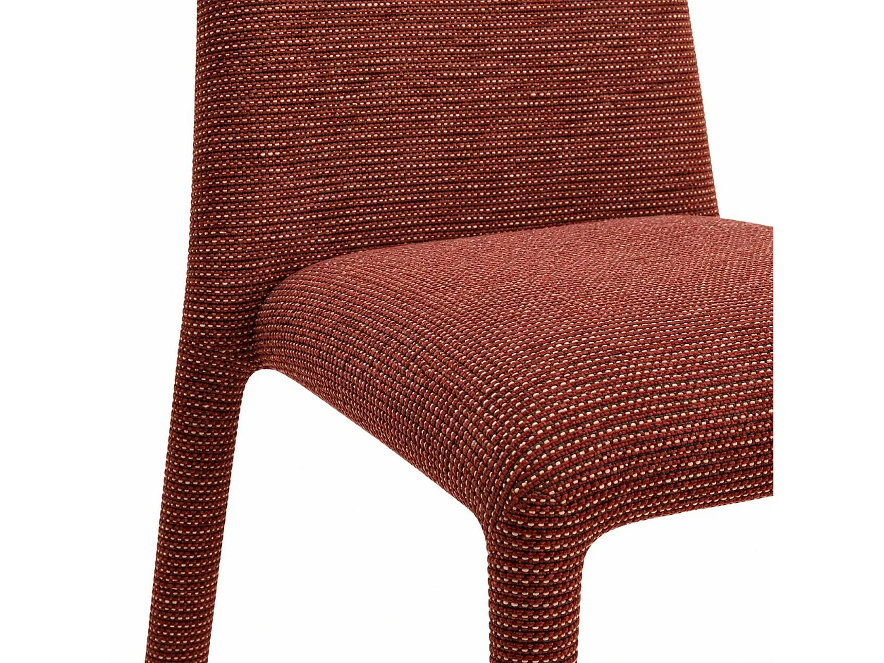 Chaise empilable bordeaux en tissu (lot de 2) ESSEN