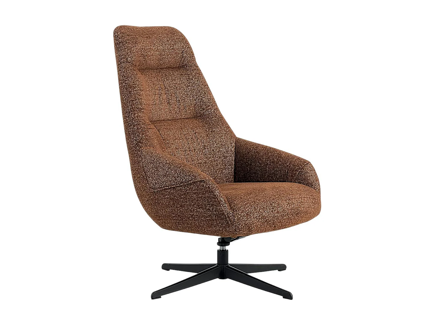 Fauteuil relax pivotant tissu terracotta IENA