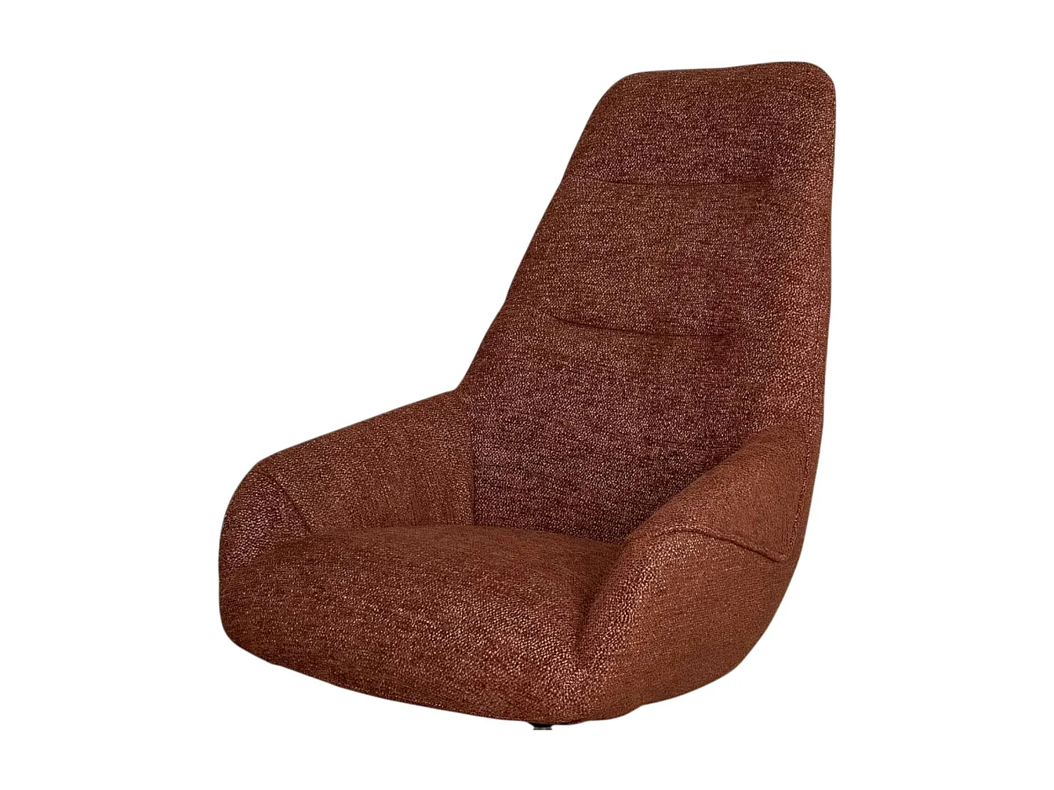 Fauteuil relax pivotant tissu terracotta IENA