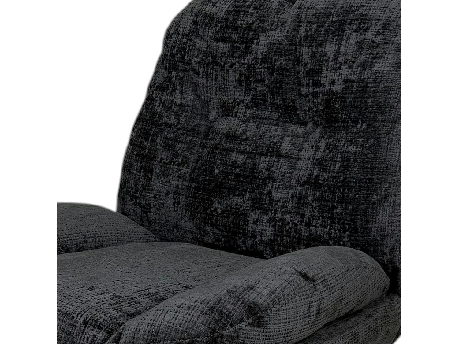 Fauteuil confort pivotant tissu doux gris foncé IENA