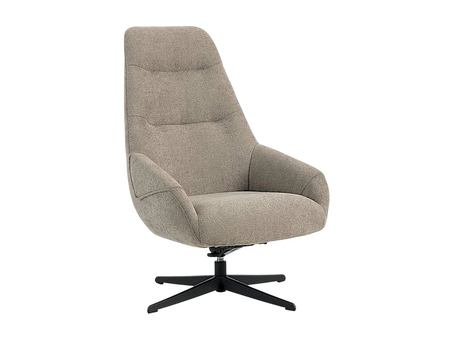 Fauteuil relax pivotant tissu taupe IENA