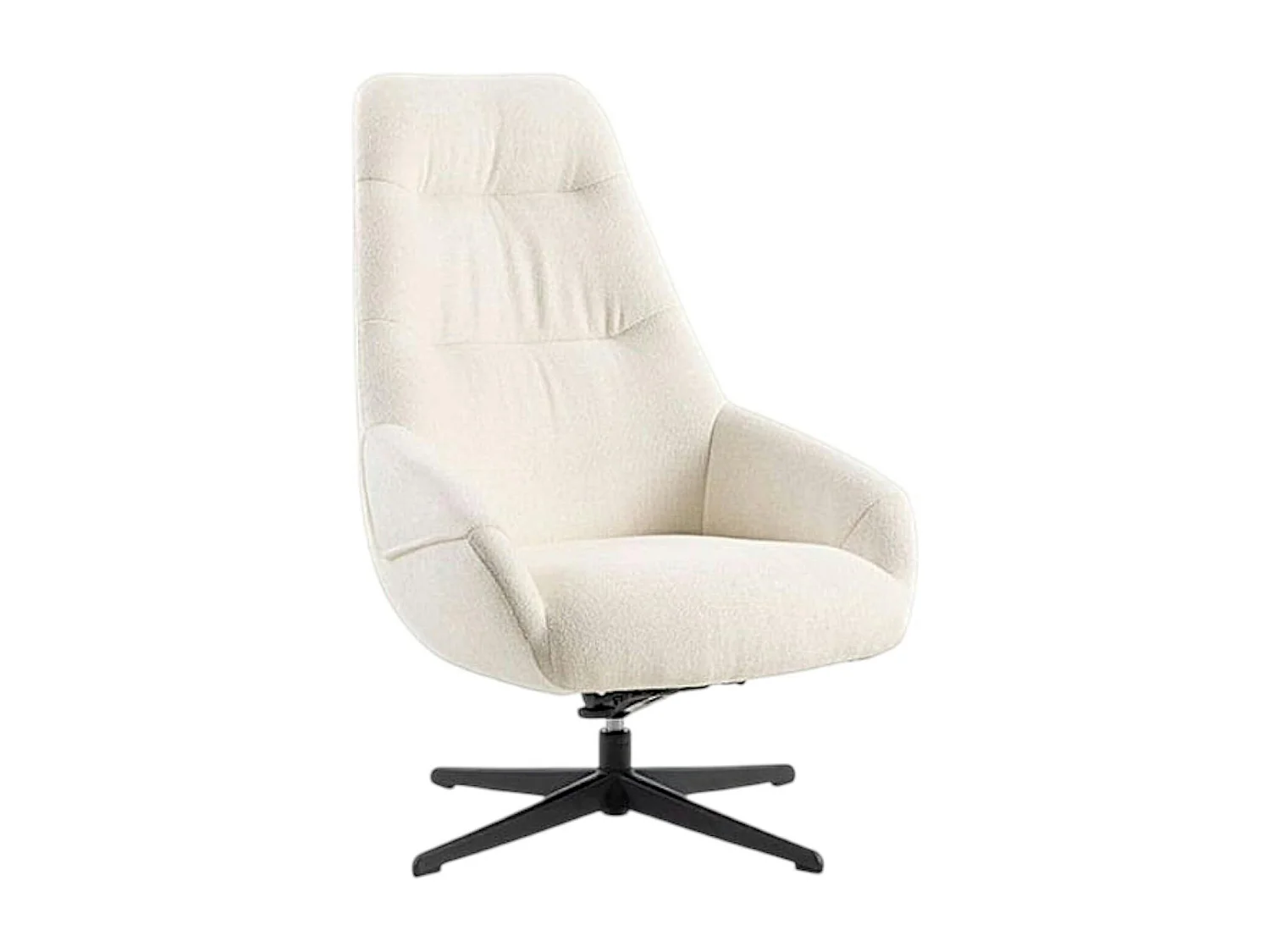 Fauteuil relax pivotant tissu écru IENA