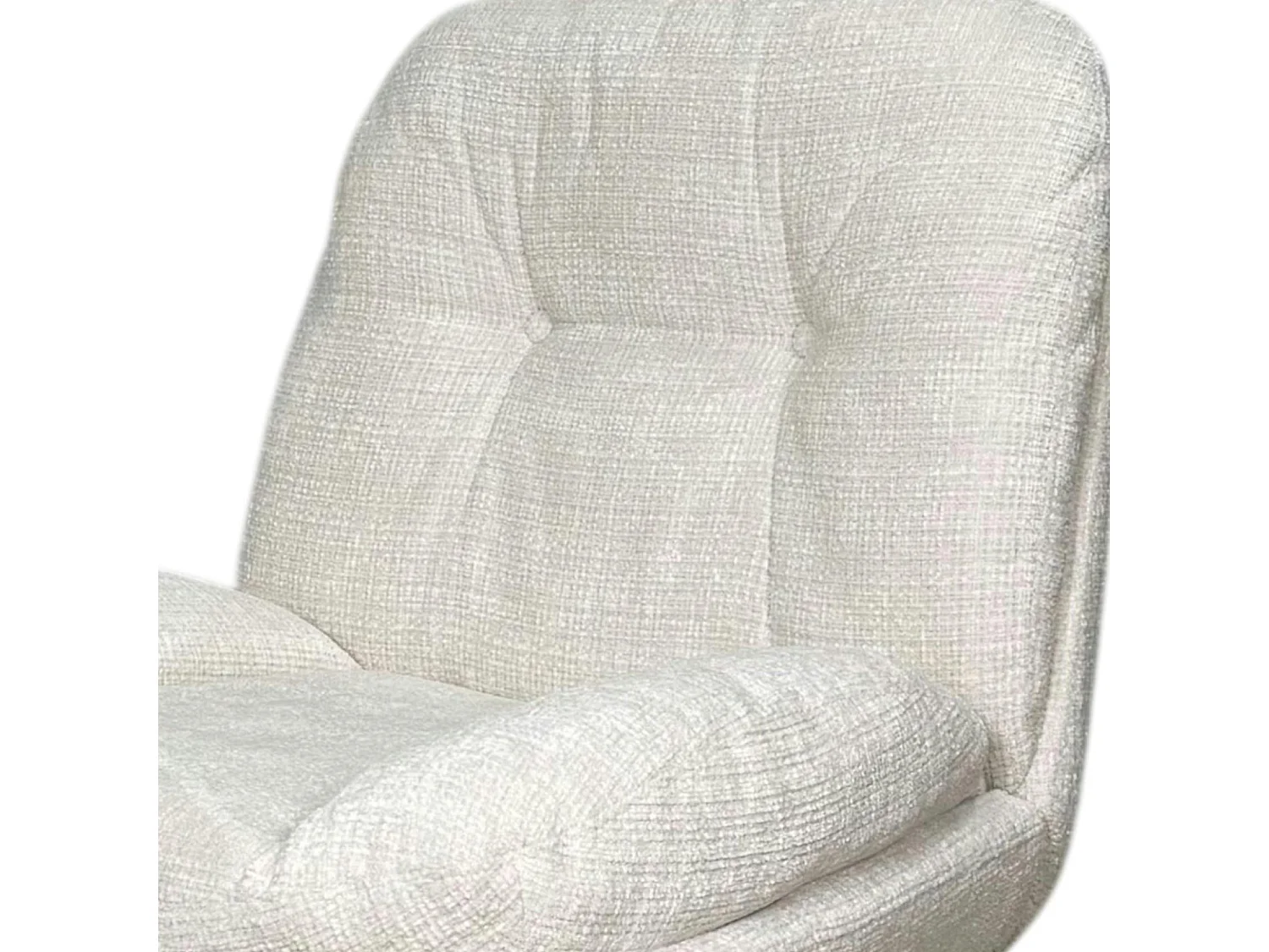Fauteuil confort pivotant tissu doux écru IENA