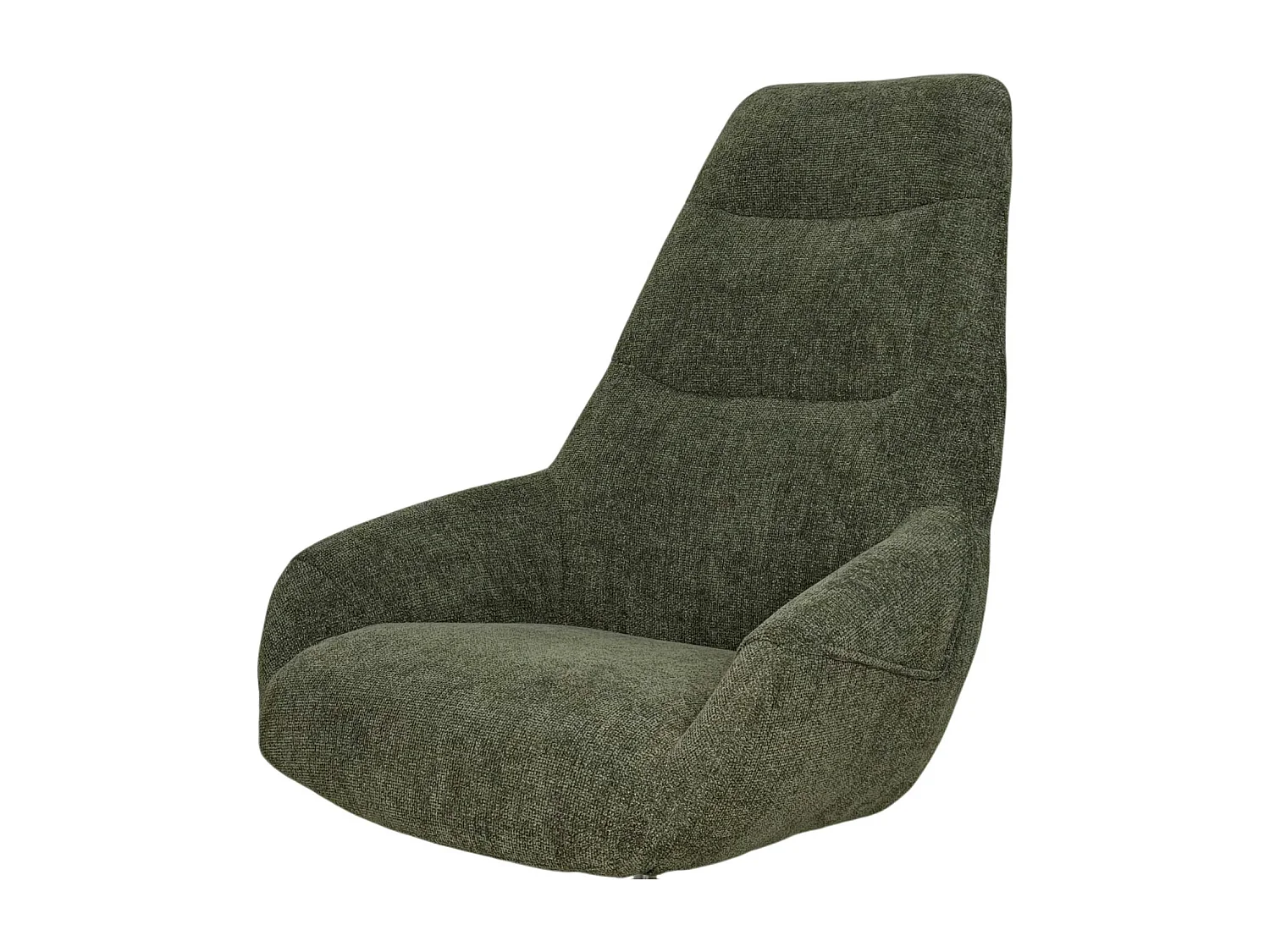 Fauteuil relax pivotant tissu vert kaki IENA