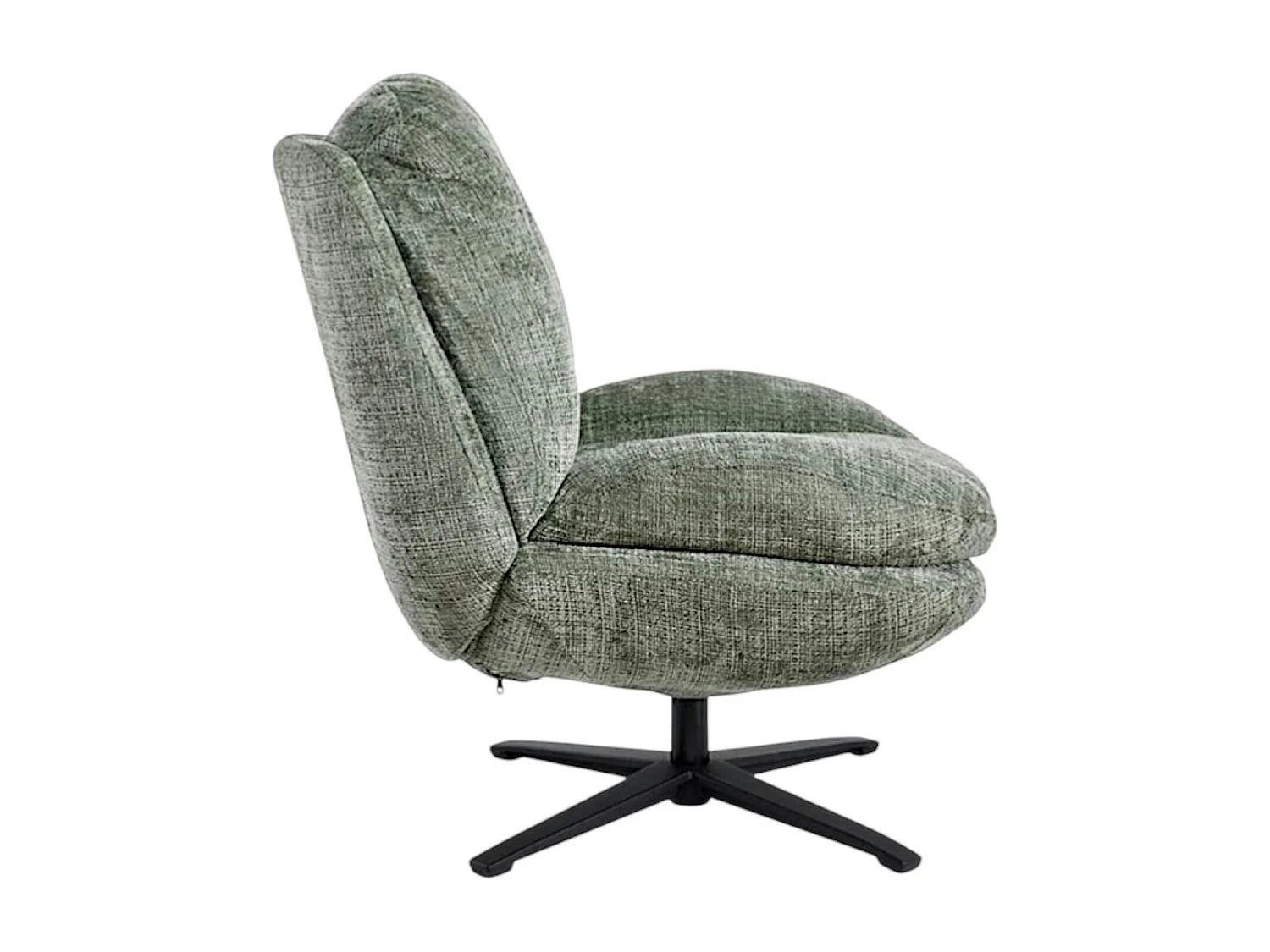 Fauteuil confort pivotant tissu doux vert IENA