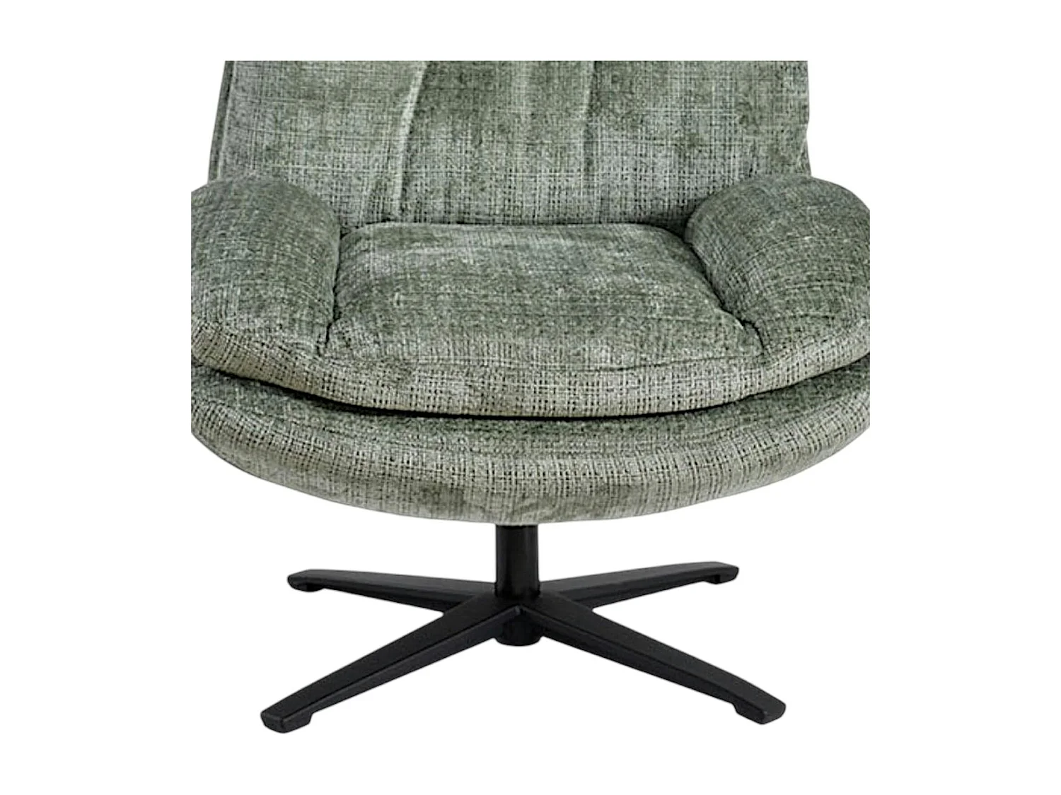 Fauteuil confort pivotant tissu doux vert IENA