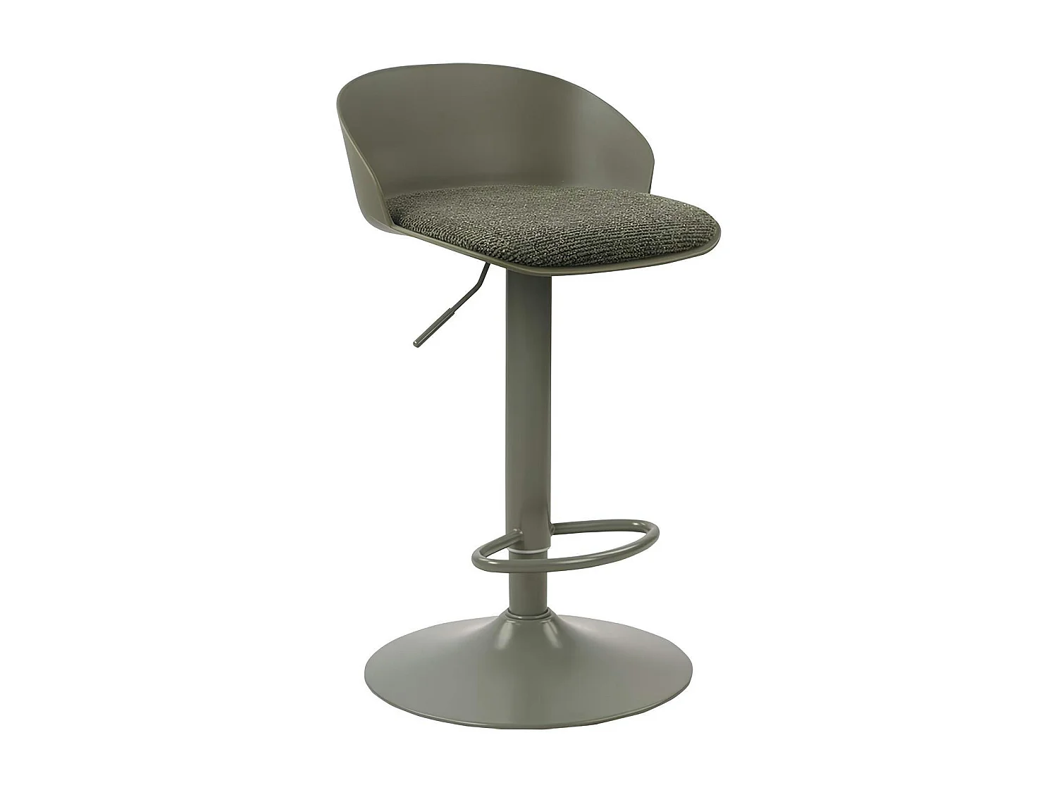 Tabouret de bar réglable métal et tissu vert (lot de 2) LEEDS
