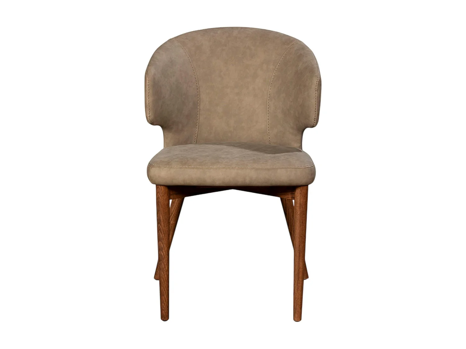 Chaise salle à manger taupe à pieds bois (lot de 2) KYOTO