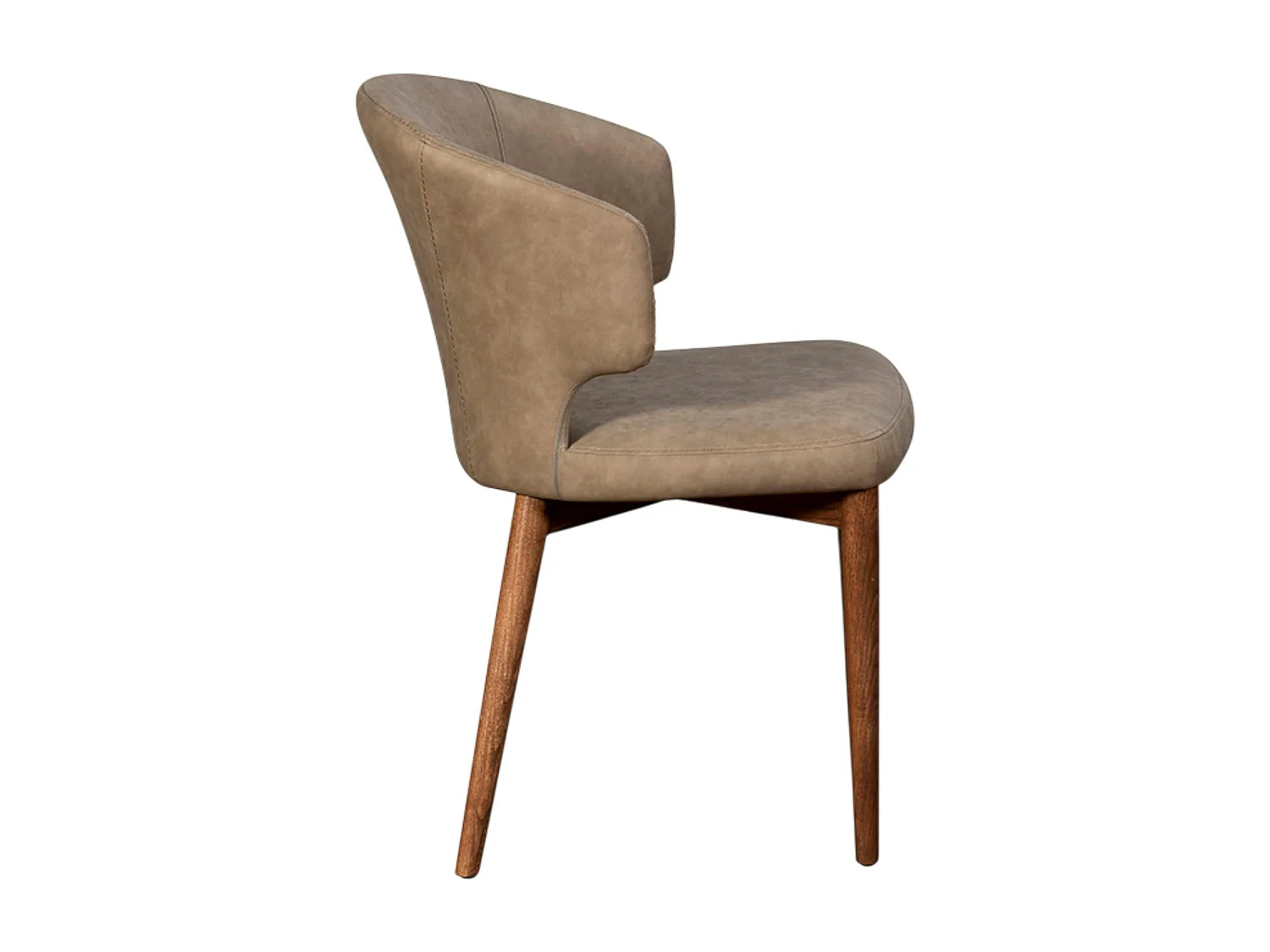 Chaise salle à manger taupe à pieds bois (lot de 2) KYOTO