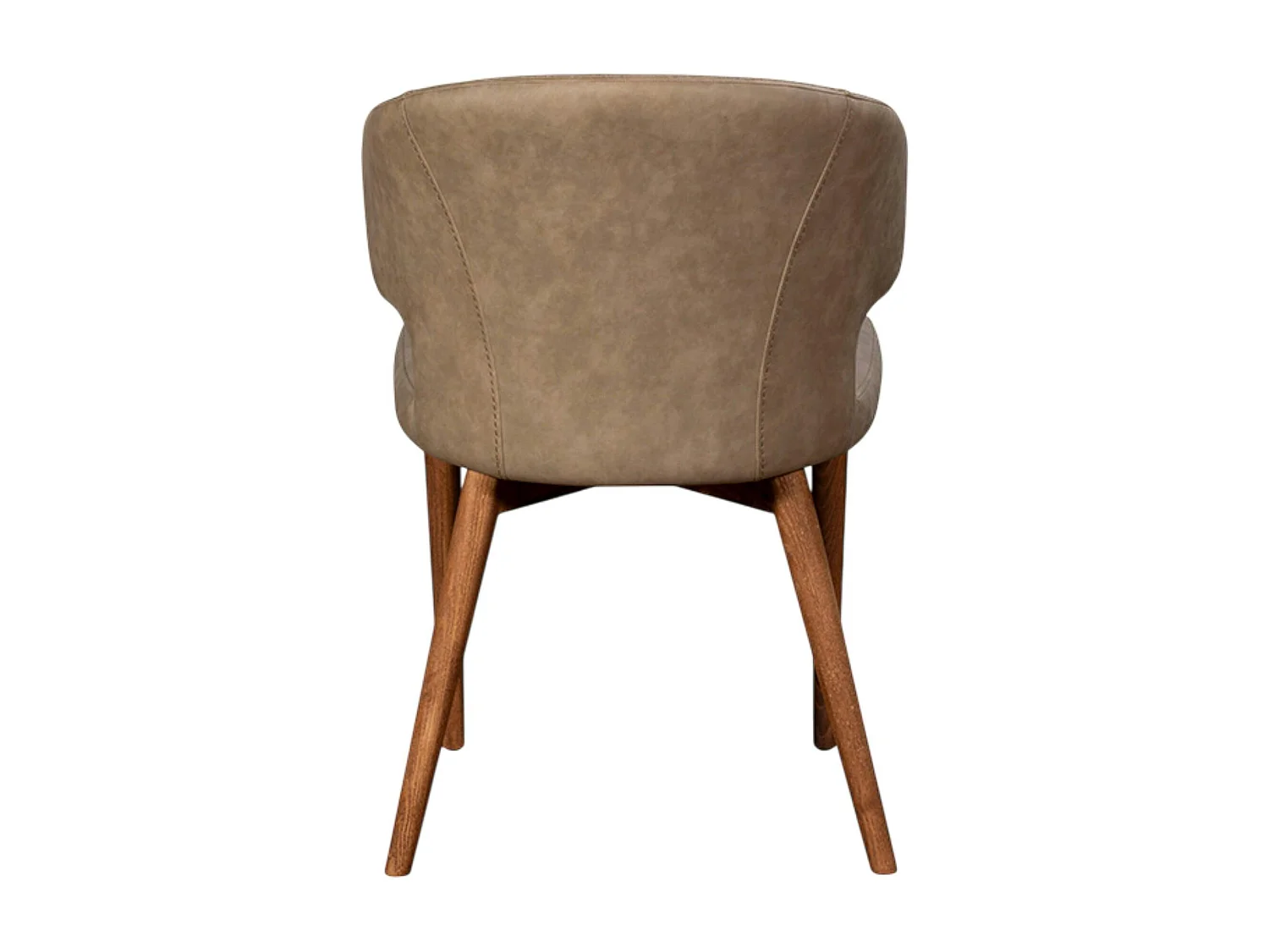 Chaise salle à manger taupe à pieds bois (lot de 2) KYOTO