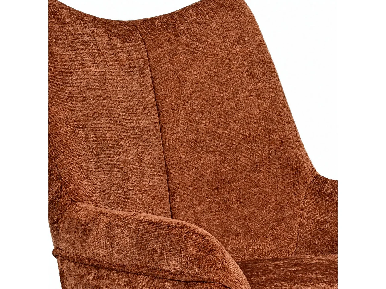 Chaise pivotante terracotta à accoudoirs (lot de 2) IENA