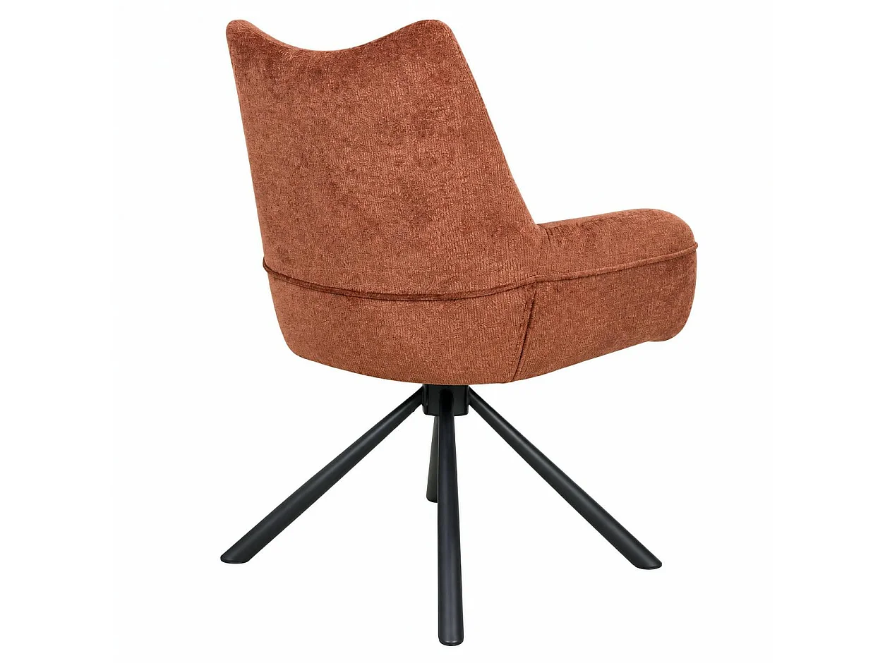 Chaise pivotante terracotta à accoudoirs (lot de 2) IENA