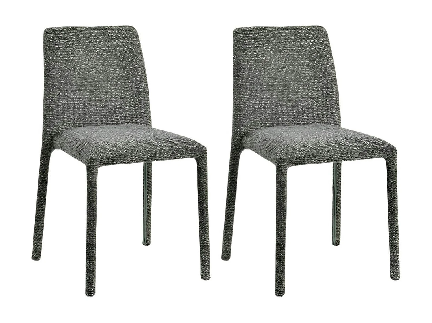 Chaise empilable verte en tissu (lot de 2) ESSEN