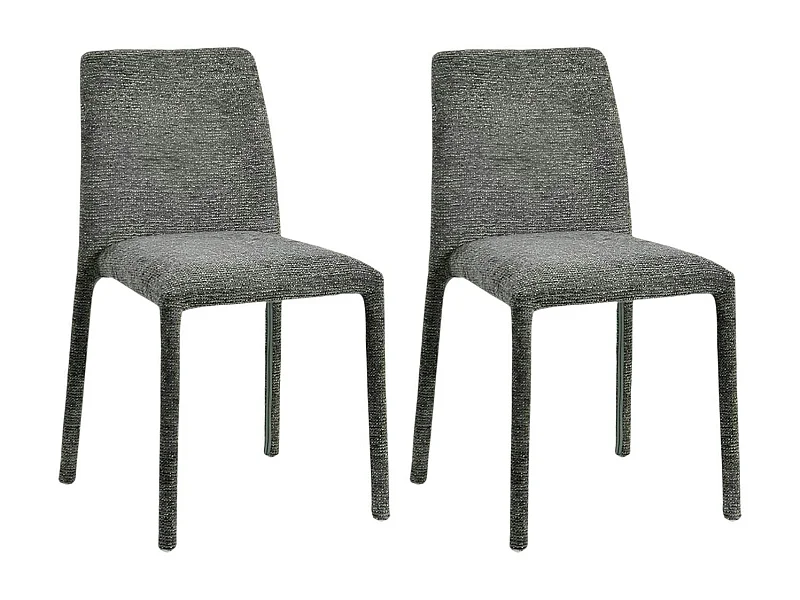 Chaise empilable verte en tissu (lot de 2) ESSEN