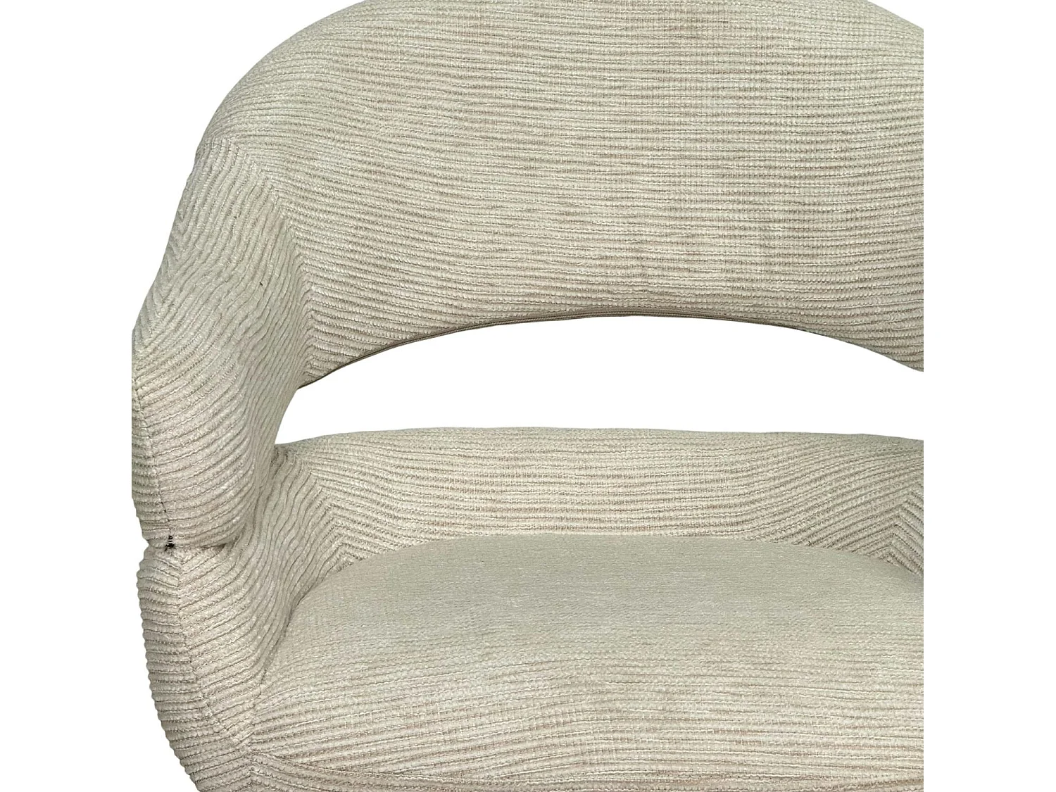 Fauteuil de table pivotant crème à dos ouvert (lot de 2) IENA