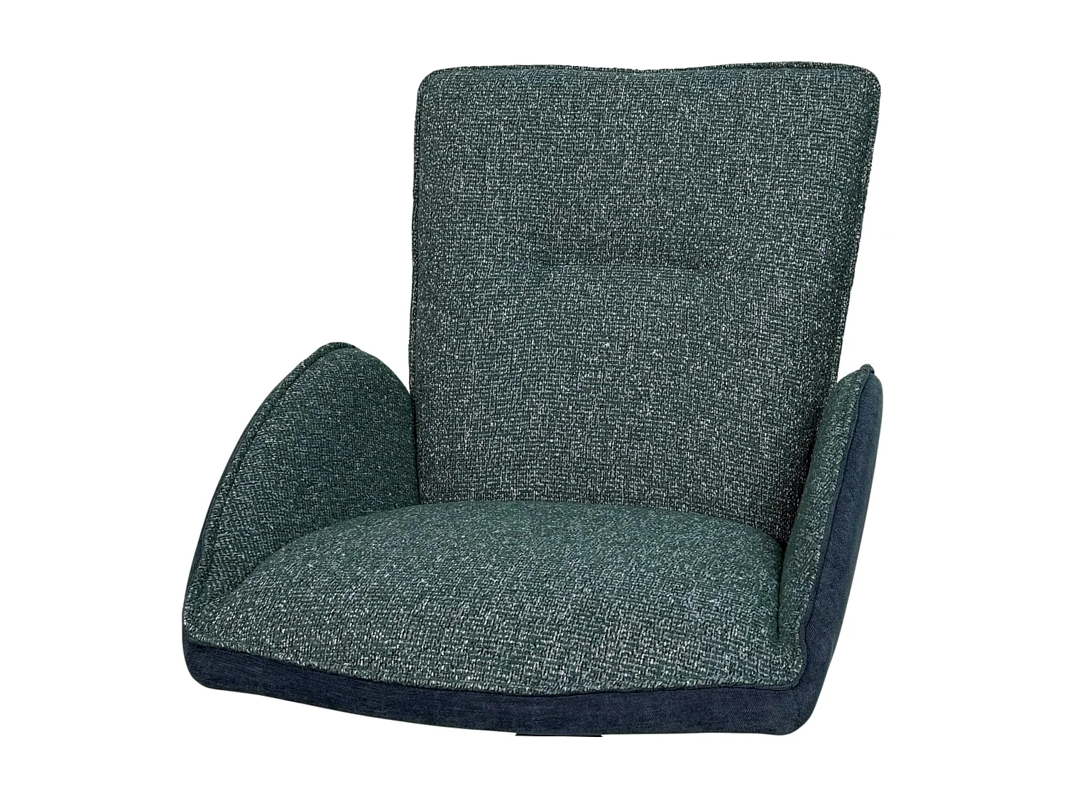 Fauteuil de table pivotant bleu, bi-matière (lot de 2) AGADE