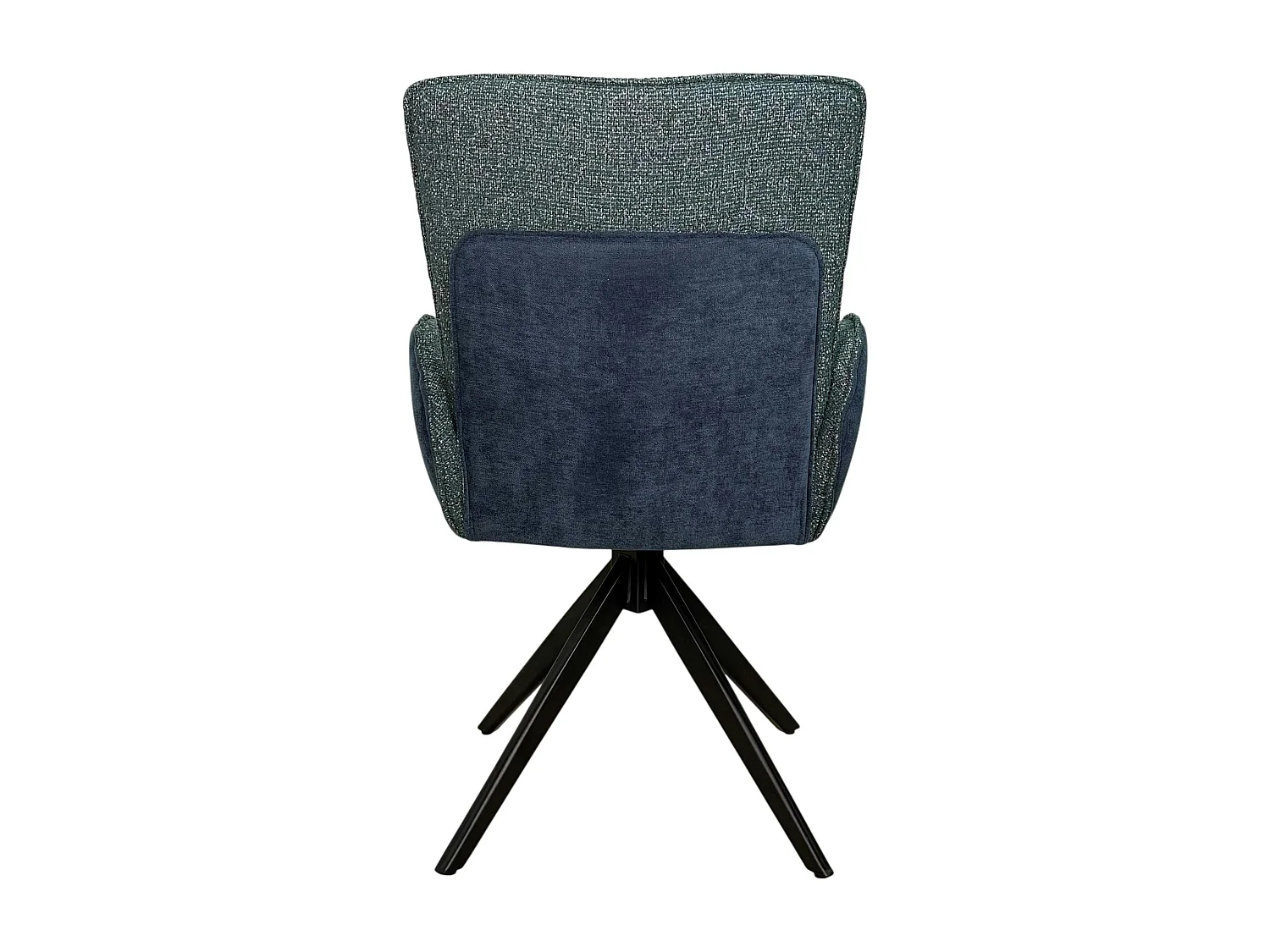 Fauteuil de table pivotant bleu, bi-matière (lot de 2) AGADE