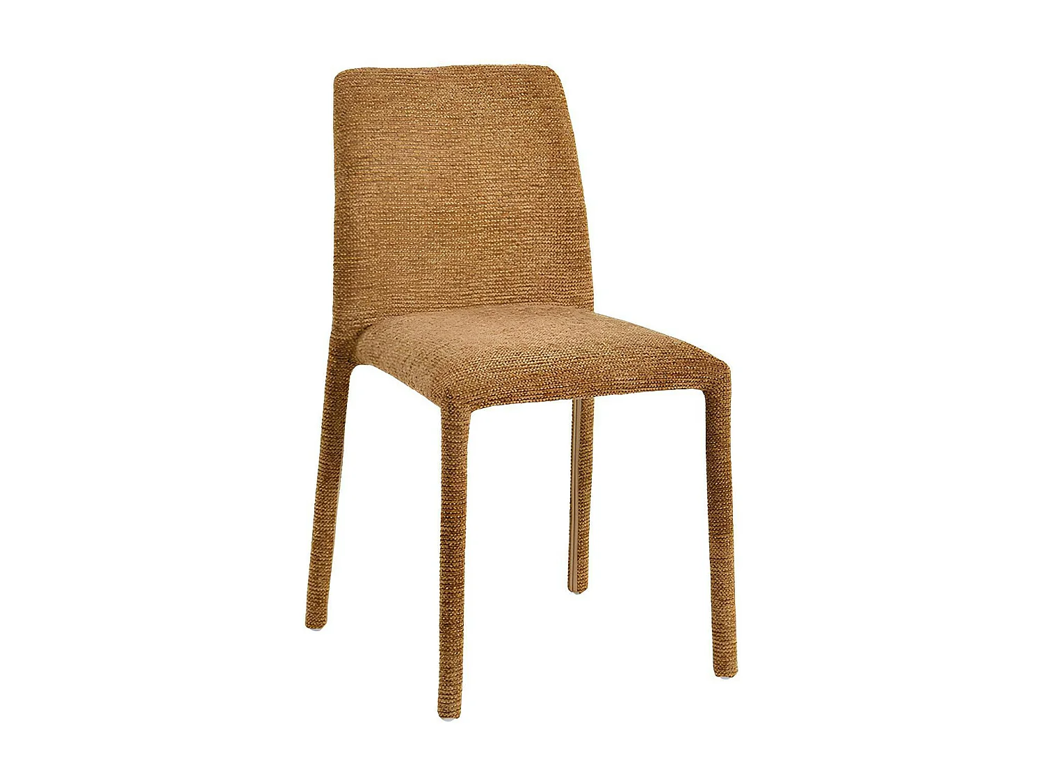 Chaise empilable moutarde en tissu (lot de 2) ESSEN