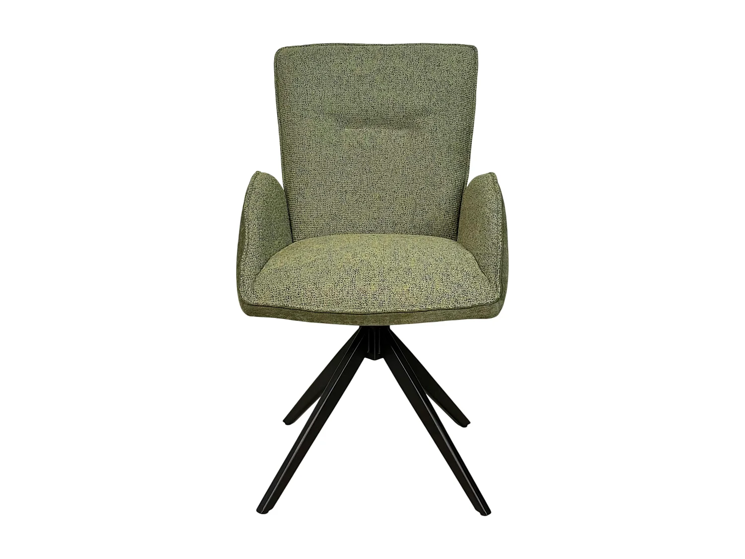 Fauteuil de table pivotant vert, bi-matière (lot de 2) AGADE