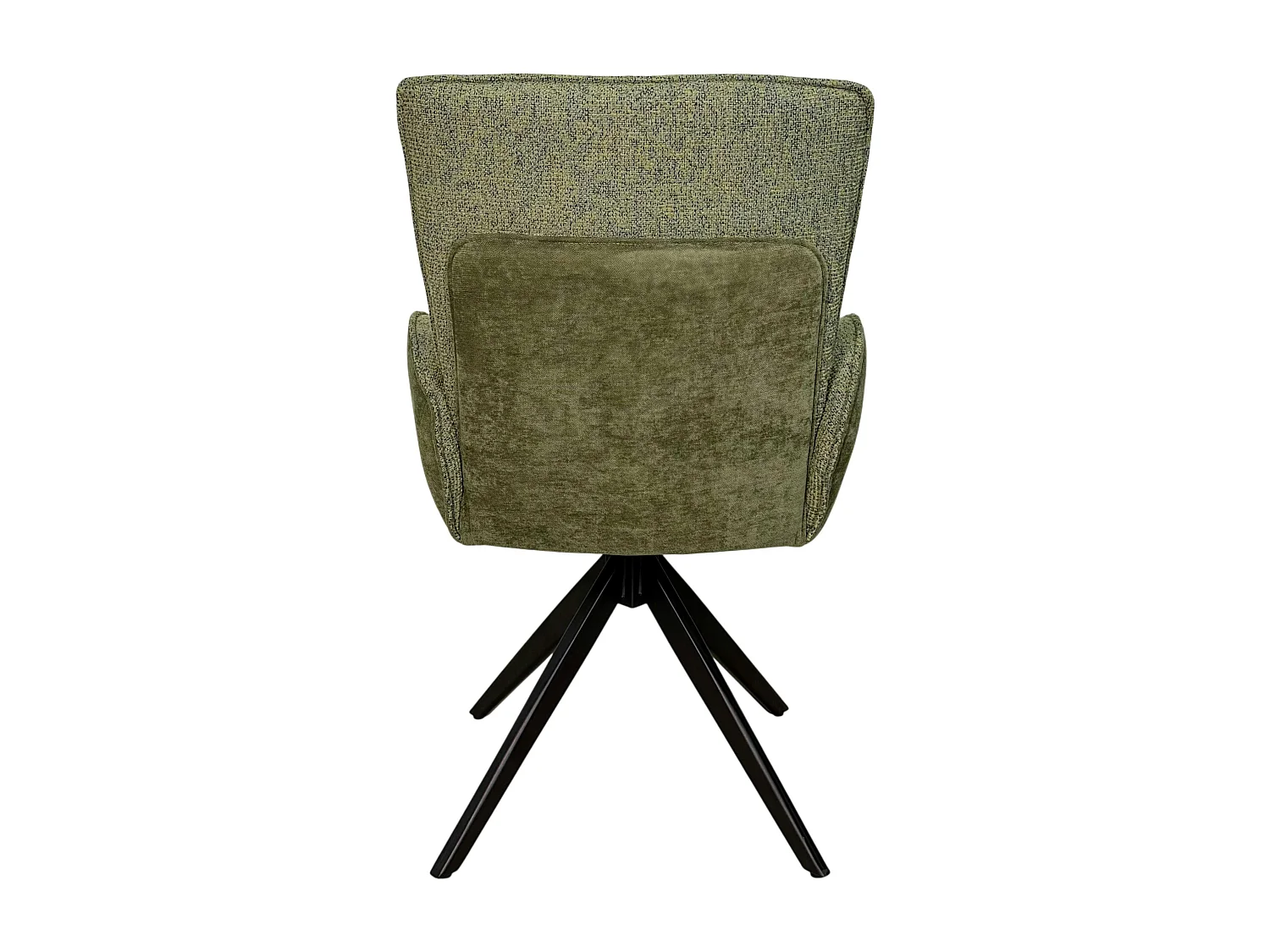 Fauteuil de table pivotant vert, bi-matière (lot de 2) AGADE